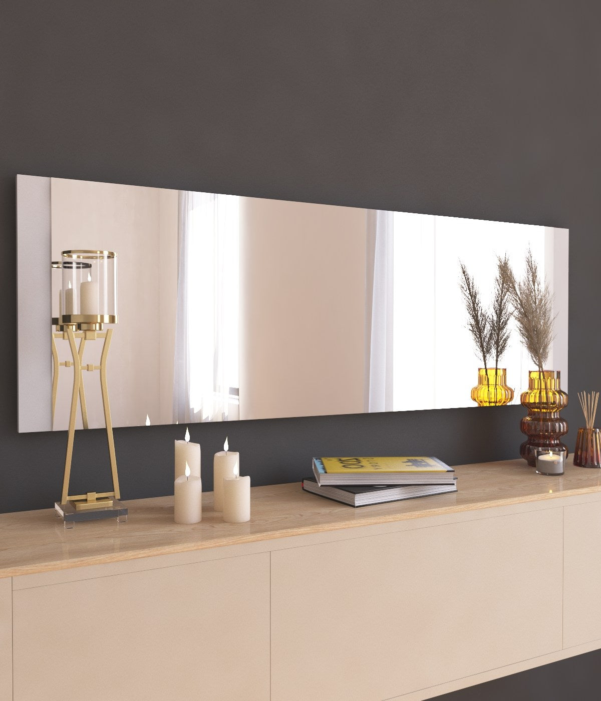 Azus Spiegel - Weiss in Weiss präsentiert im Onlineshop von KAQTU Design AG. Wandspiegel ist von Hanah Home