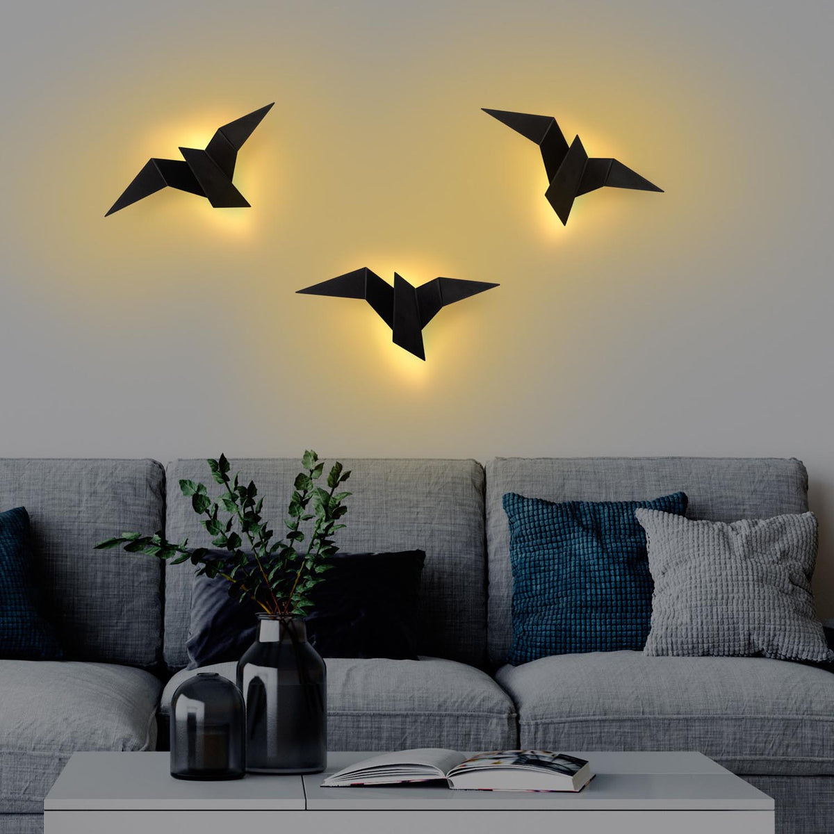 Pacalı Wandleuchte - Schwarz in Schwarz präsentiert im Onlineshop von KAQTU Design AG. Wandleuchte ist von Opviq