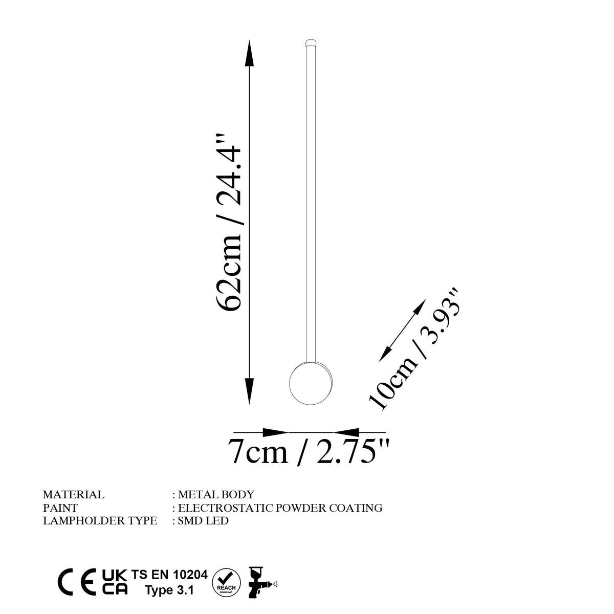 Sword Wandleuchte - Schwarz in Schwarz präsentiert im Onlineshop von KAQTU Design AG. Wandleuchte ist von Opviq