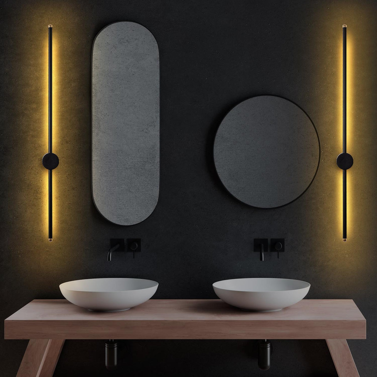 Sword Wandleuchte - Schwarz in Schwarz präsentiert im Onlineshop von KAQTU Design AG. Wandleuchte ist von Opviq