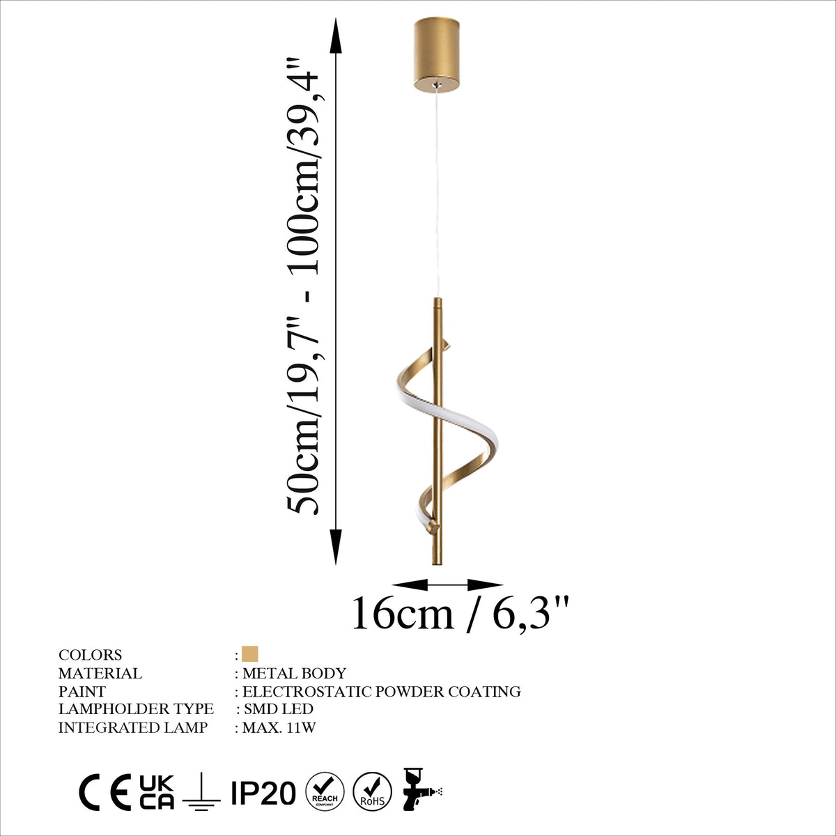 Lıkma Pendellampe - Gold in Gold präsentiert im Onlineshop von KAQTU Design AG. Pendelleuchte ist von Opviq