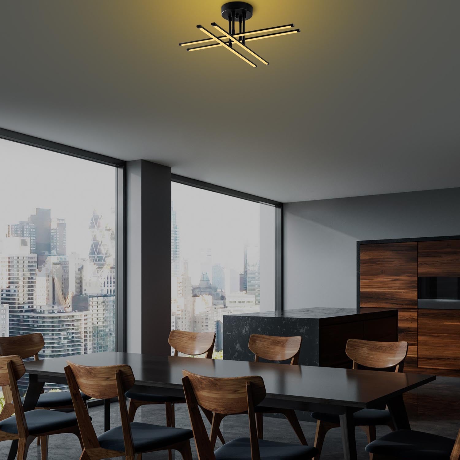 Elegante schwarze Deckenleuchte Exhaust-13661 von Opviq. Robustes Metall, harmonisches Licht und stilvolles Design für jeden Raum. Jetzt entdecken!