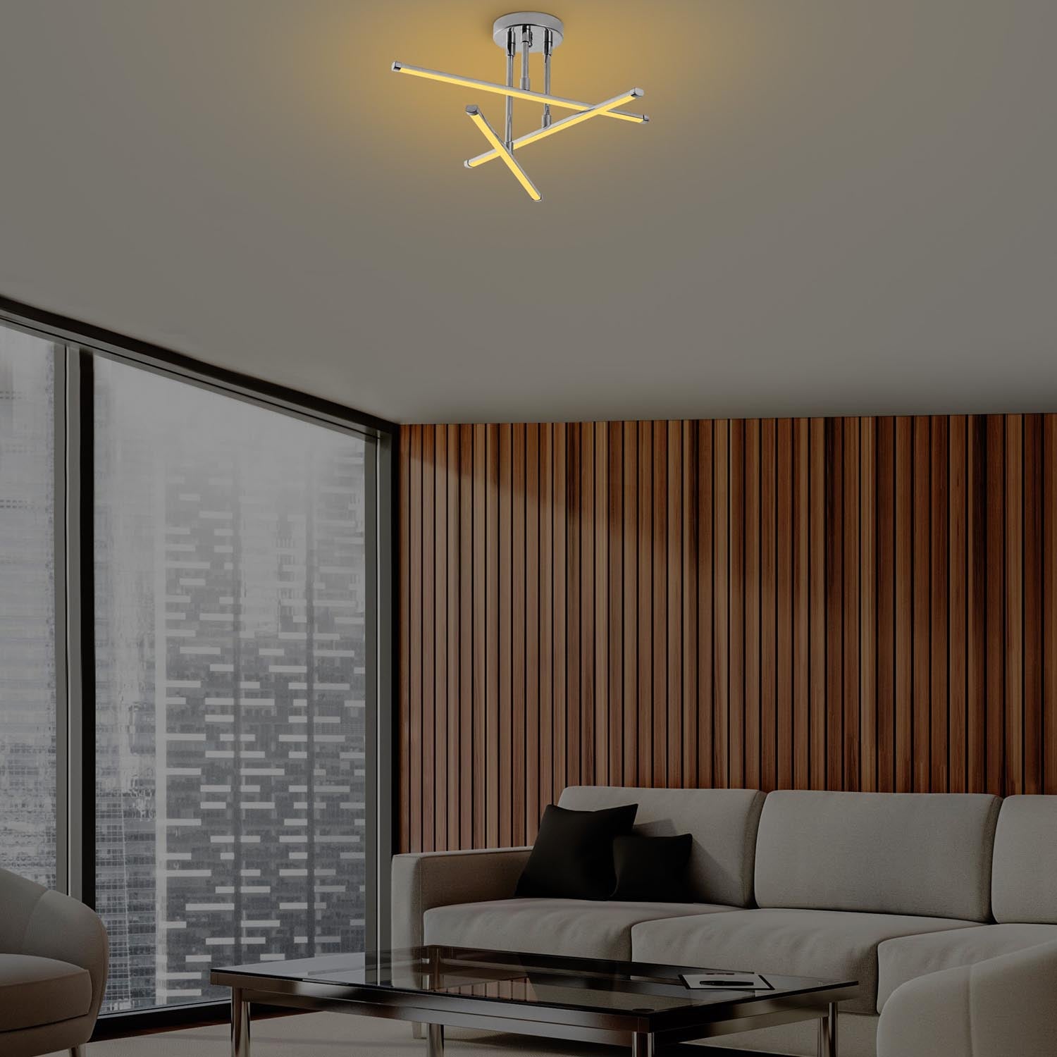 Entdecken Sie die Ledflower Deckenleuchte von Opviq in Chrom – ein stilvolles Lichtobjekt, das jeden Raum mit Glamour und Wärme erfüllt.