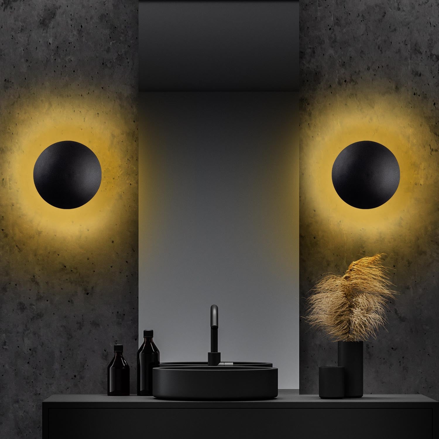 Elegante Yosma Wandleuchte in Schwarz und Kupfer von Opviq. Ideal für stilvolle Akzente und energieeffiziente Beleuchtung in jedem Raum.