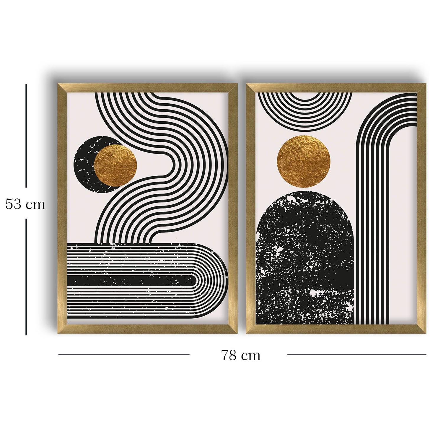 2P3853ict Picture - Gold Blanc noir