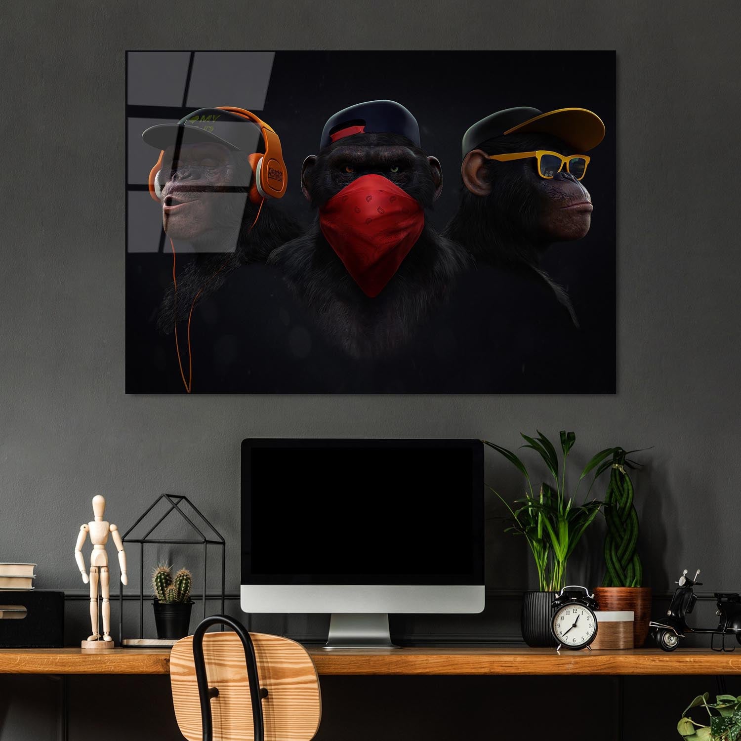 Verleihen Sie Ihrem Zuhause mit dem mehrfarbigen UV Bild von Wallity einen Hauch von Eleganz. Dieses gehärtete Glasgemälde ist ein echter Blickfang!