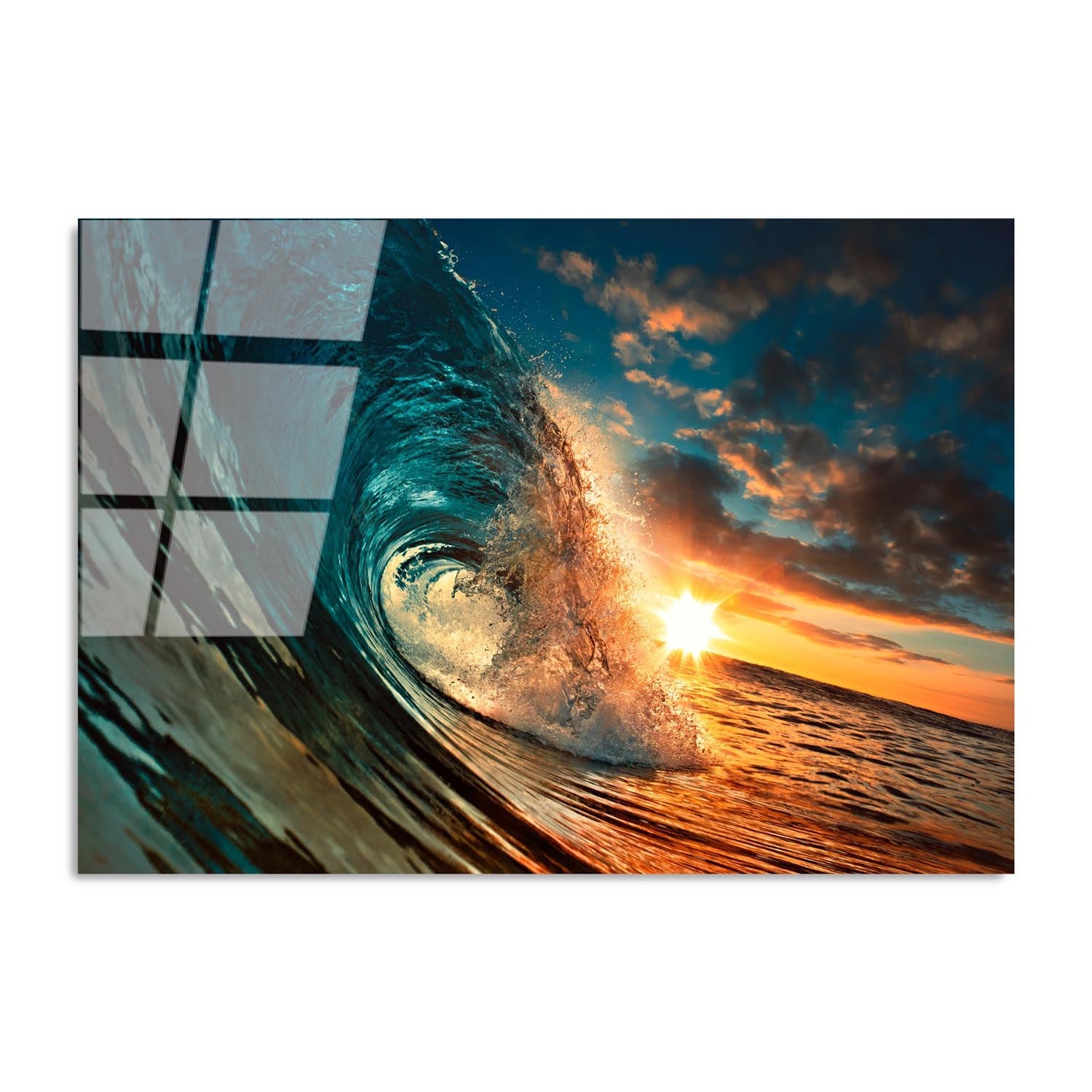 Verleihen Sie Ihrem Raum mit dem mehrfarbigen UV-Bild von Wallity einen Hauch von Eleganz. Dieses gehärtete Glasgemälde ist ein langlebiges Kunstwerk, das Emotionen weckt und jeden Raum aufwertet.