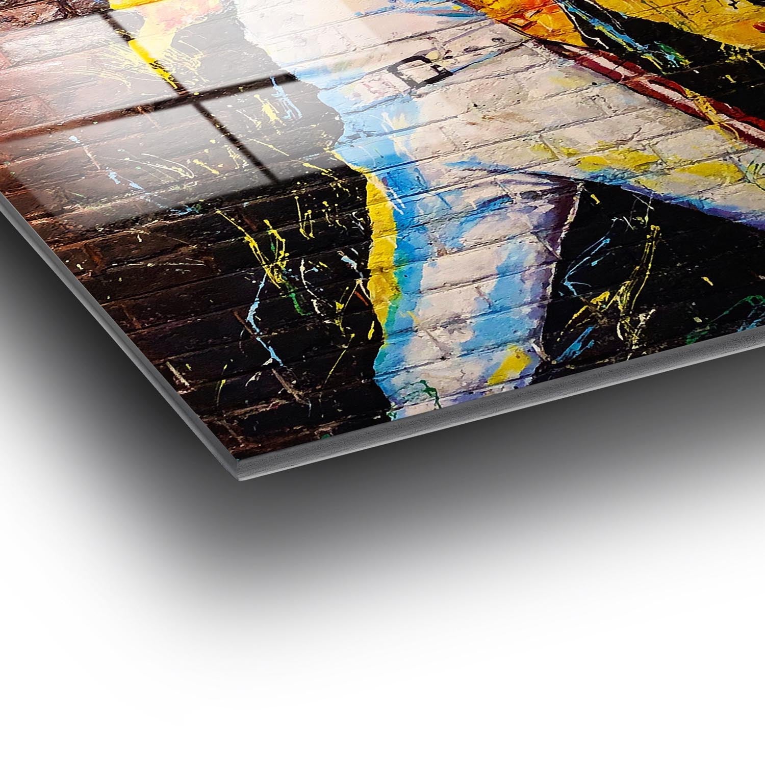 Entdecken Sie die faszinierende Schönheit des mehrfarbigen UV-Bildes von Wallity. Dieses gehärtete Glas-Kunstwerk bringt Eleganz und Stil in jeden Raum!