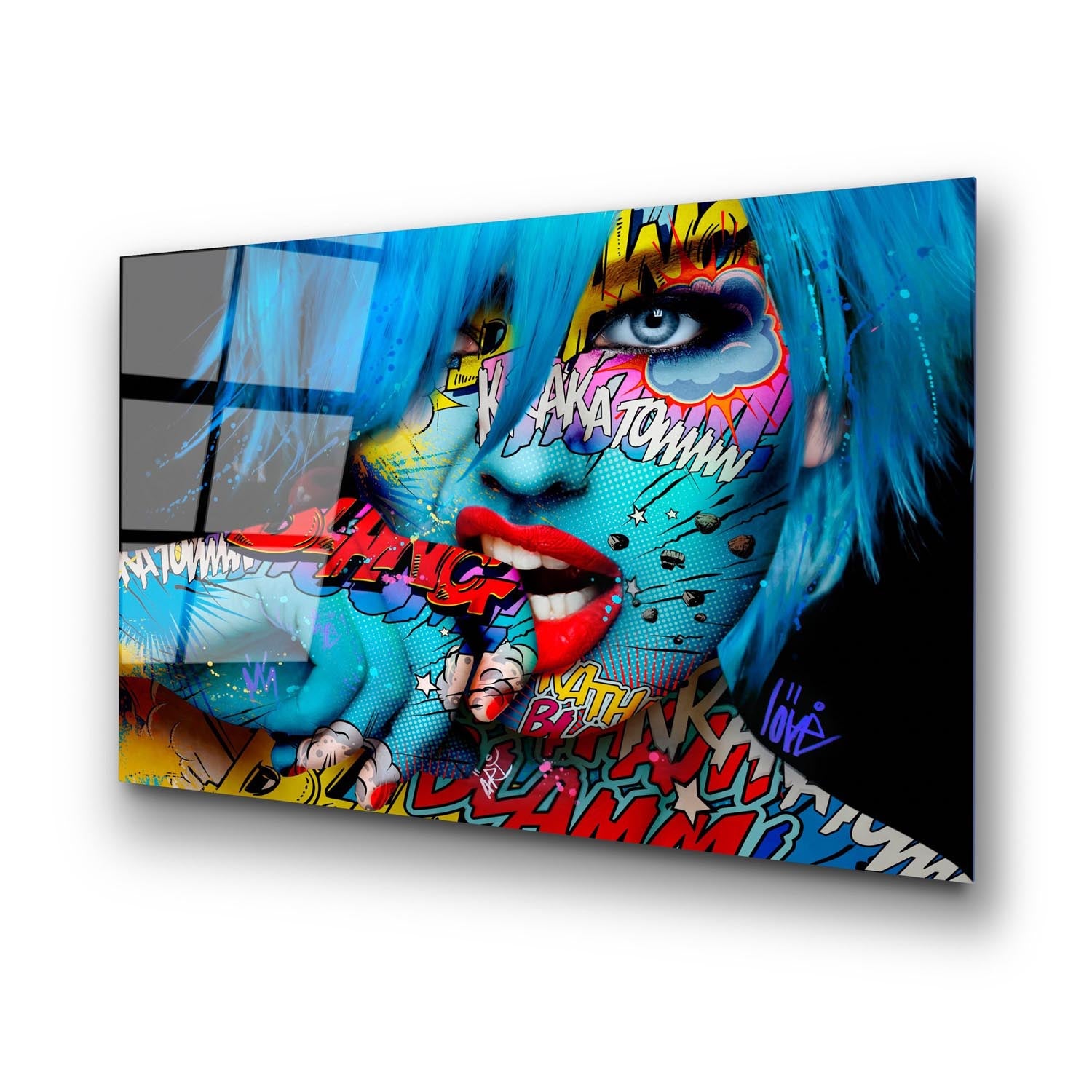 Verleihen Sie Ihrem Raum mit dem UV-713 von Wallity einen Hauch von Luxus! Dieses beeindruckende Sicherheitsglasgemälde begeistert mit lebendigen Farben und zeitloser Eleganz.