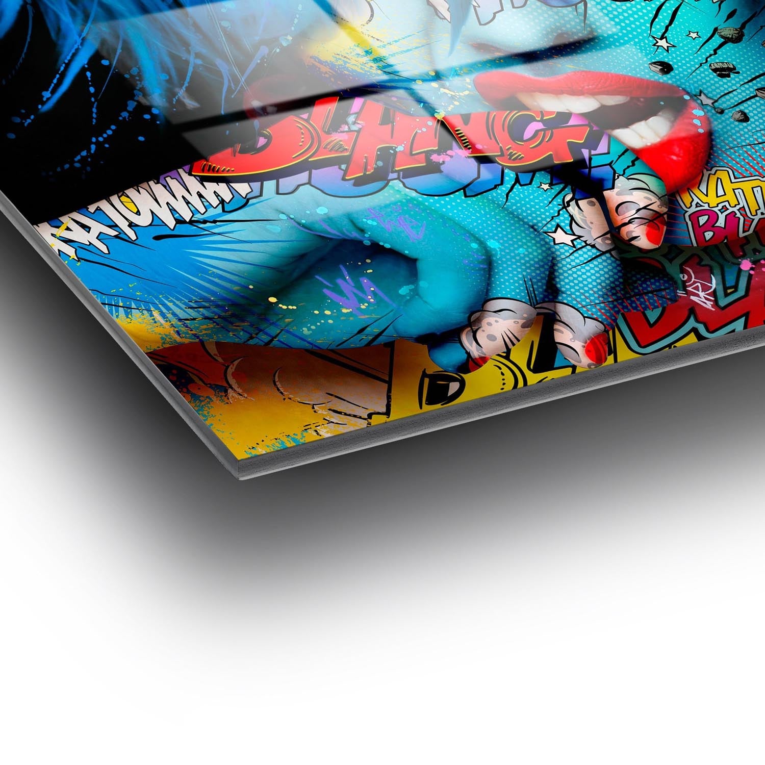 Verleihen Sie Ihrem Raum mit dem UV-713 von Wallity einen Hauch von Luxus! Dieses beeindruckende Sicherheitsglasgemälde begeistert mit lebendigen Farben und zeitloser Eleganz.