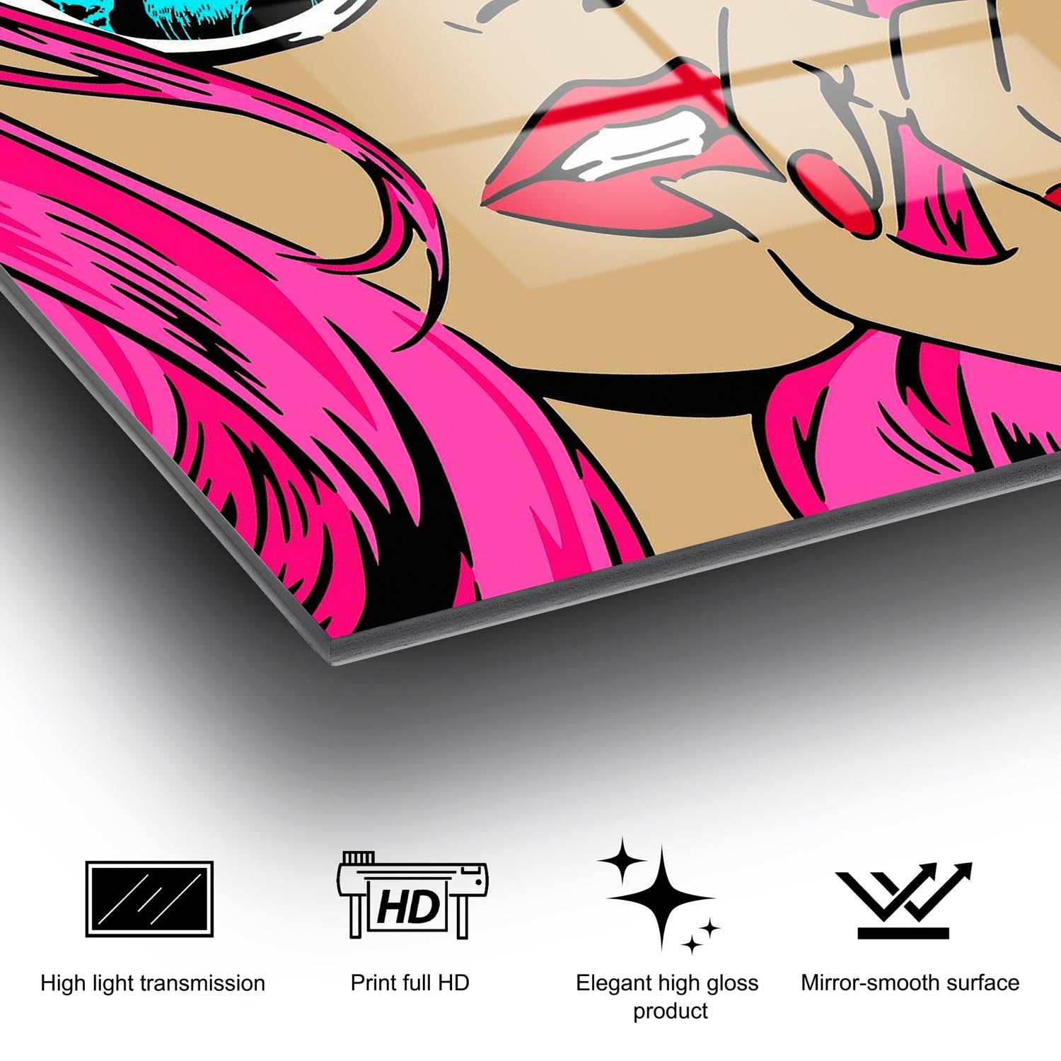 Entdecken Sie die atemberaubende Wallity UV-715 70 x 100 cm aus gehärtetem Glas – ein Meisterwerk, das jeden Raum verzaubert und Eleganz ausstrahlt!