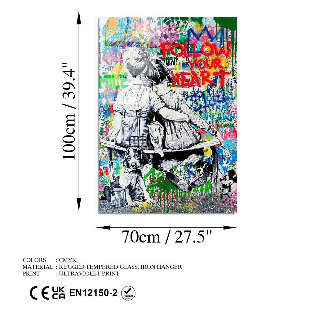 Entdecken Sie die faszinierende Schönheit des mehrfarbigen UV-Bildes von Wallity! Dieses exquisite Kunstwerk aus gehärtetem Glas verwandelt Ihre Wände in stilvolle Akzente.