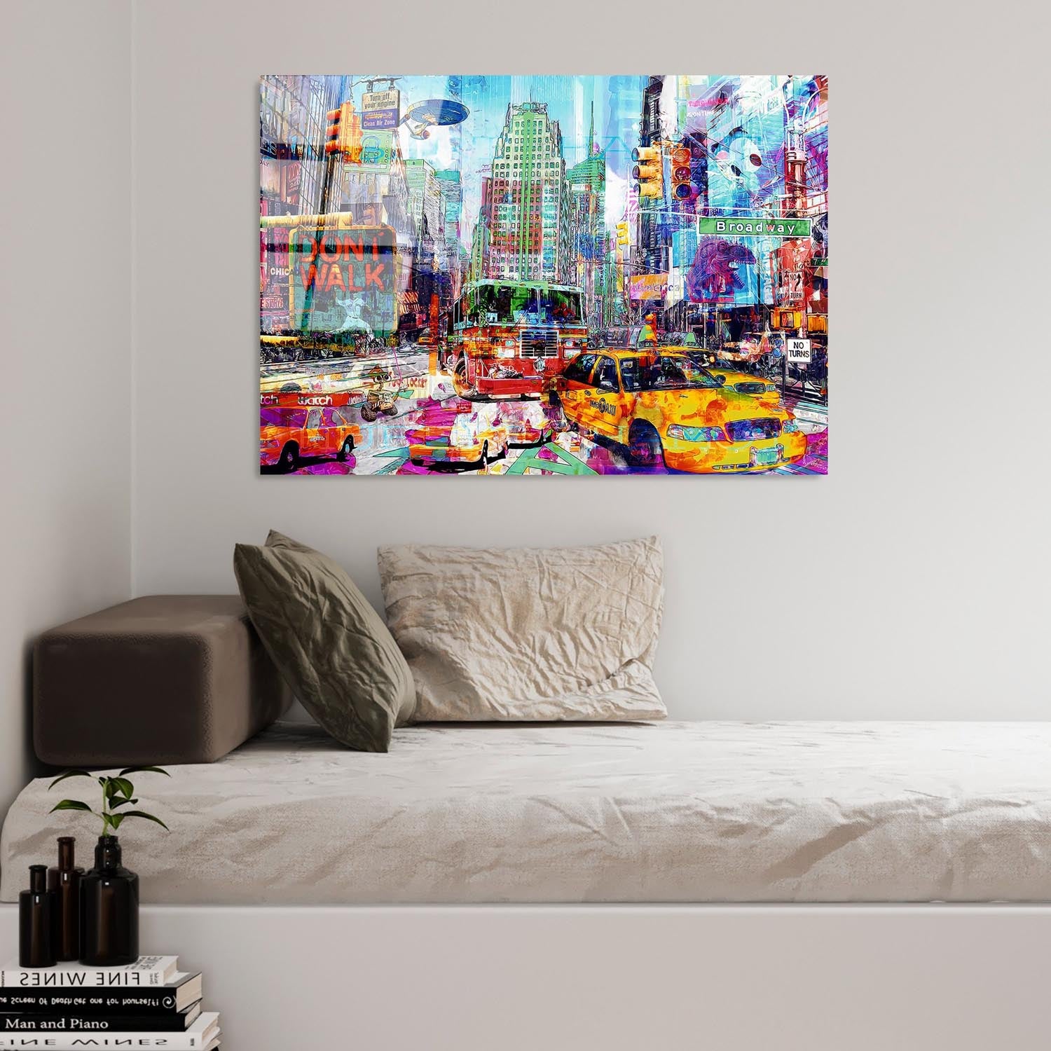 Entdecken Sie das mehrfarbige UV-Bild von Wallity! Dieses beeindruckende 70 x 100 cm große Glasgemälde verwandelt jeden Raum in eine Oase der Eleganz.