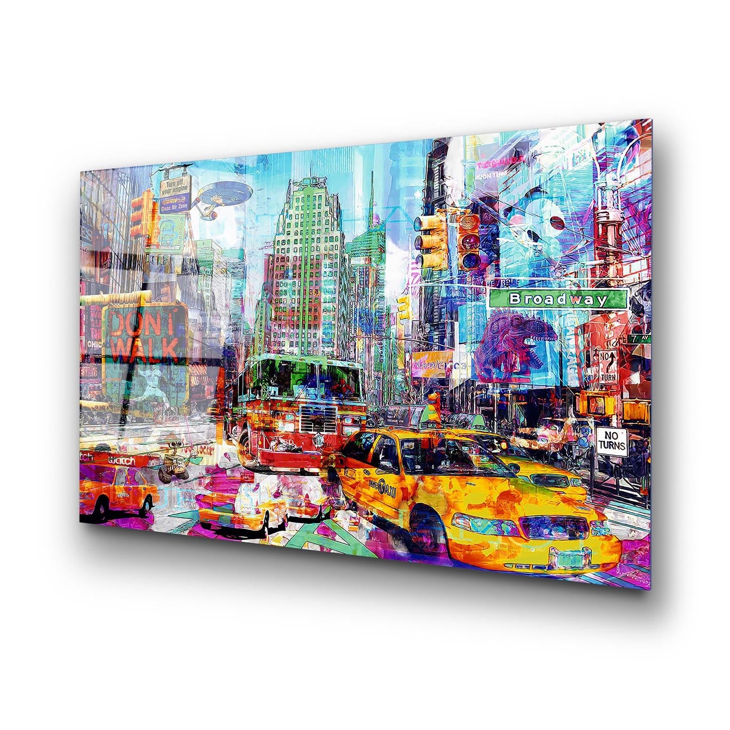 Verleihen Sie Ihrem Raum mit dem mehrfarbigen UV-Bild von Wallity einen Hauch von Kunst und Stil! Dieses 70 x 100 cm große gehärtete Glasgemälde ist ein echter Blickfang.