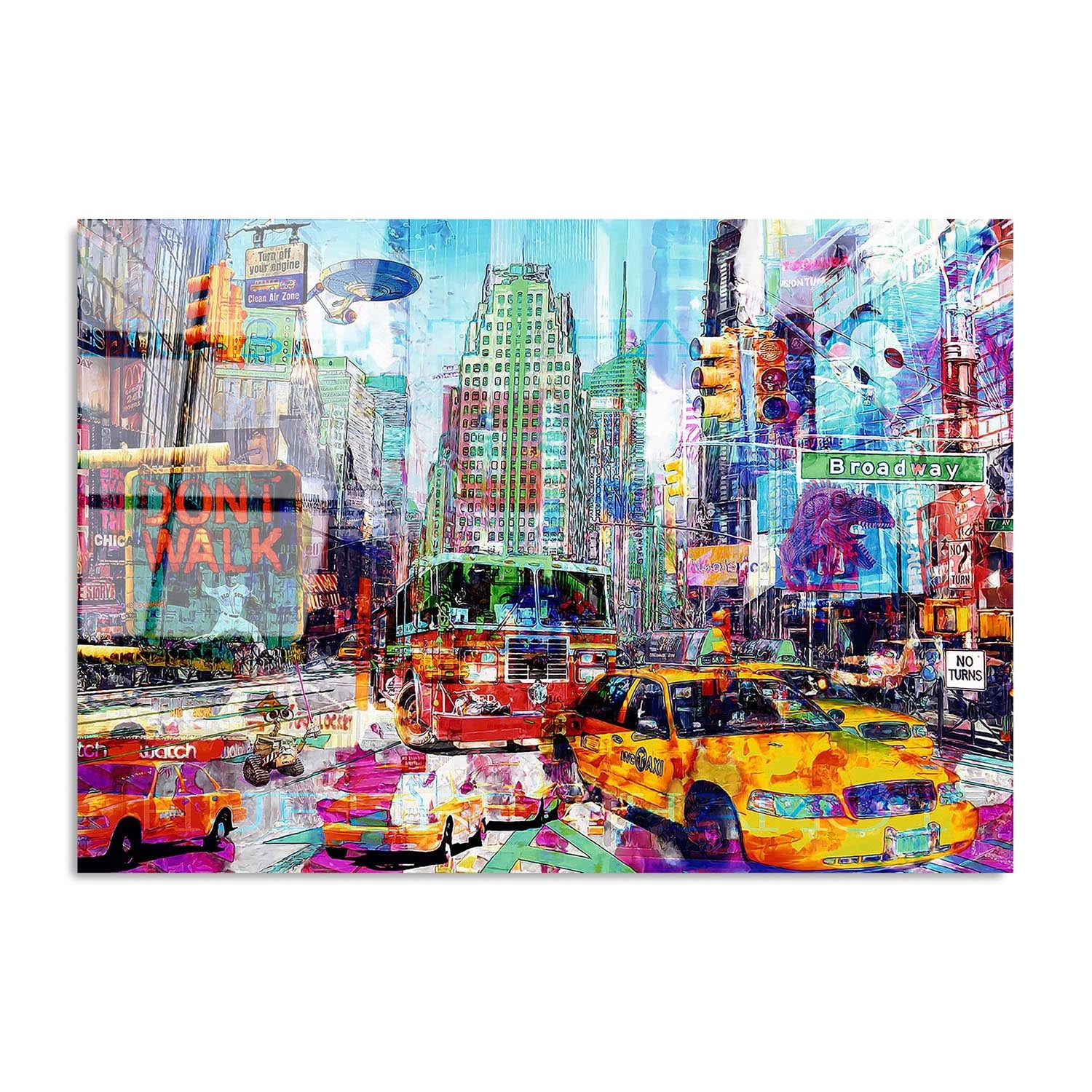 Verleihen Sie Ihrem Raum mit dem mehrfarbigen UV-Bild von Wallity einen Hauch von Eleganz! Dieses 70 x 100 cm große gehärtete Glasgemälde ist ein echter Blickfang.