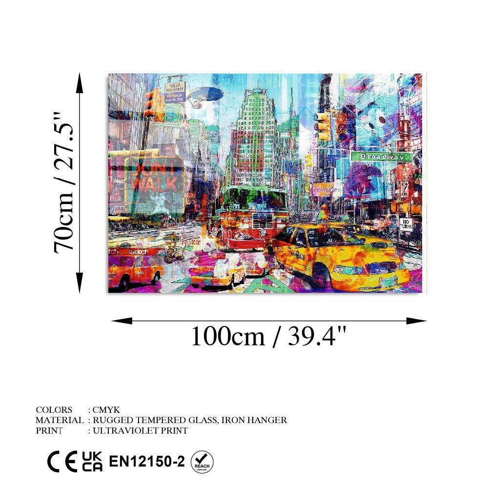 Entdecken Sie das mehrfarbige UV-Bild von Wallity! Dieses beeindruckende 70 x 100 cm große gehärtete Glasgemälde verwandelt jeden Raum in ein Kunstwerk.