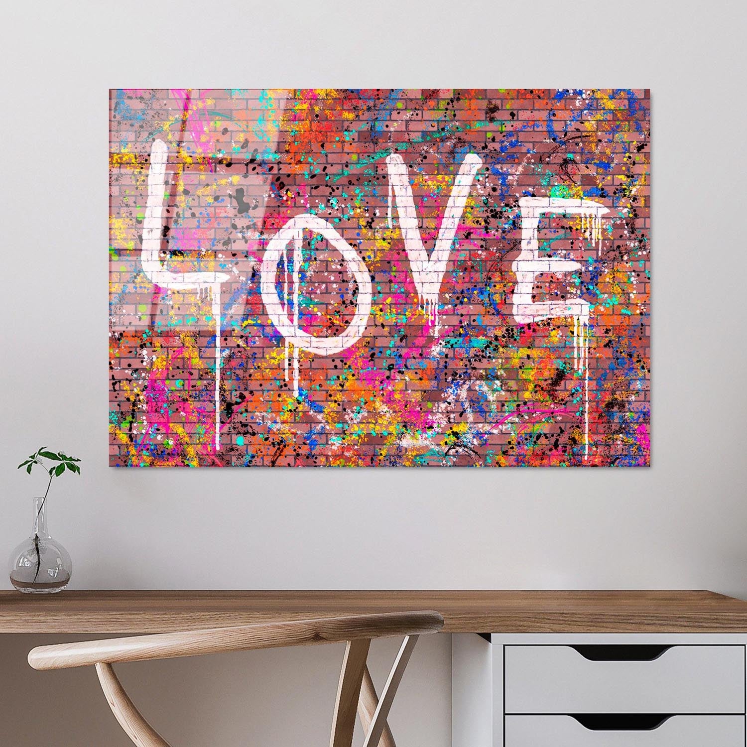 Entdecken Sie das UV-740 Sicherheitsglasgemälde von Wallity – ein elegantes Kunstwerk, das jeden Raum mit lebendigen Farben und faszinierenden Details verwandelt.