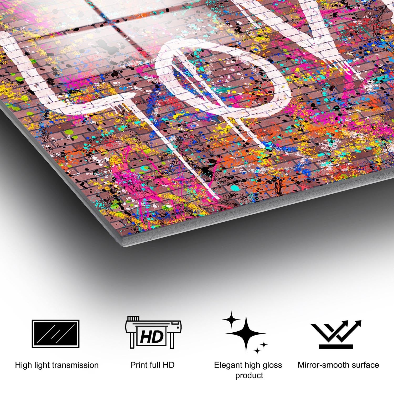 Entdecken Sie das UV-740 von Wallity: Ein faszinierendes Sicherheitsglasgemälde, das mit lebendigen Farben und exquisitem Design jeden Raum verwandelt!