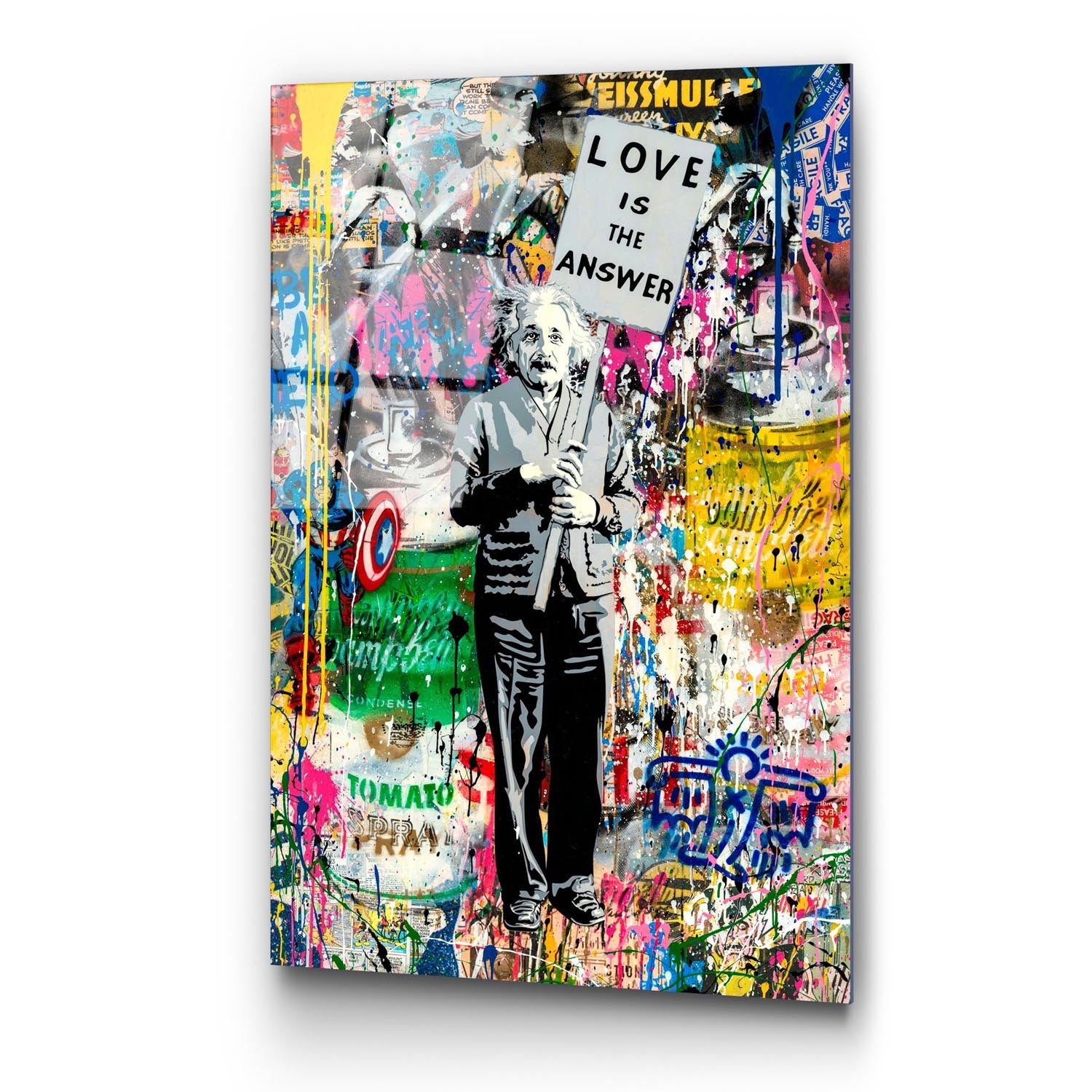 Verleihen Sie Ihrem Raum mit dem mehrfarbigen UV-Bild von Wallity einen Hauch von Kunst! Dieses 70 x 100 cm große, gehärtete Glasgemälde vereint Eleganz und Langlebigkeit.