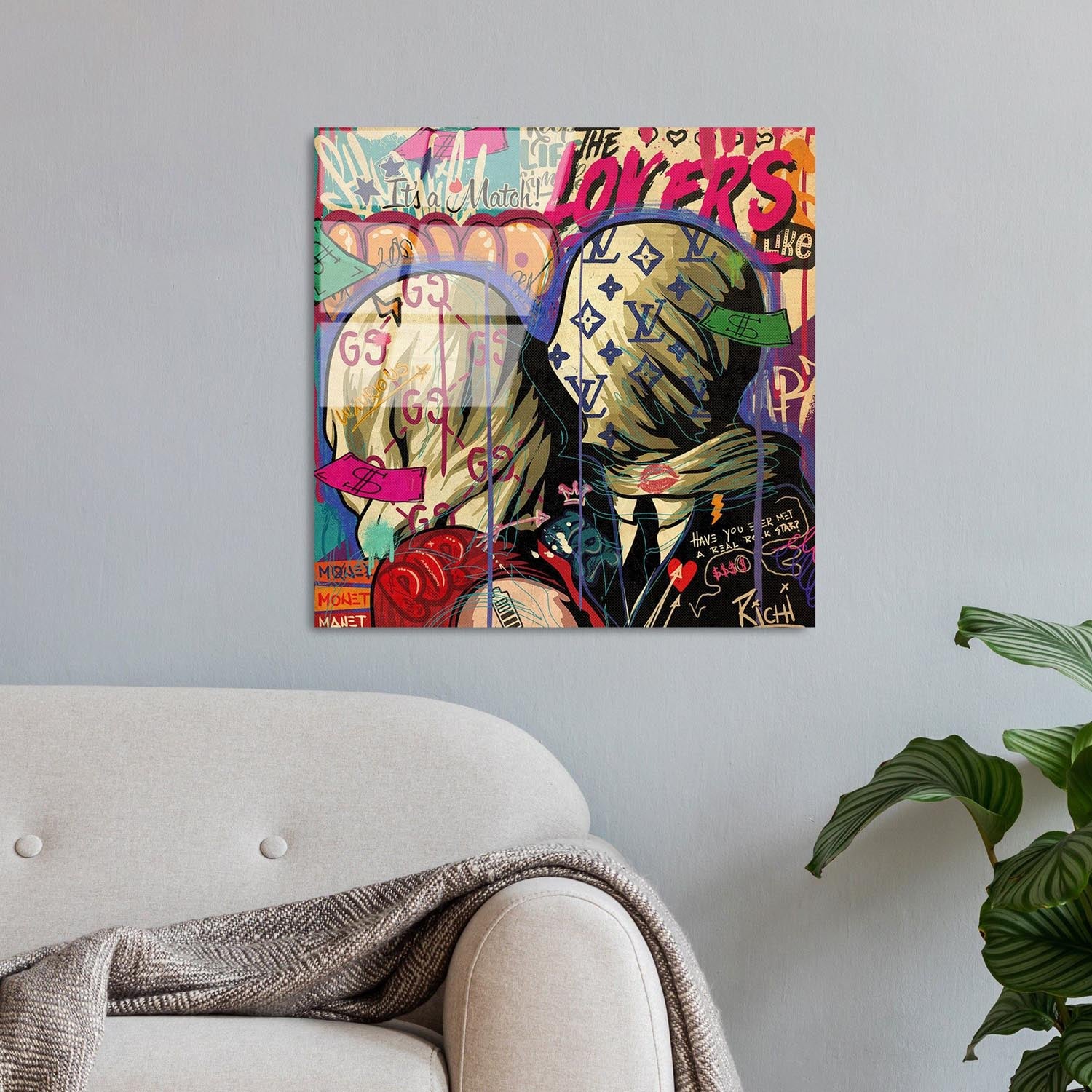 Verleihen Sie Ihrem Zuhause mit dem mehrfarbigen UV-Bild von Wallity einen Hauch von Eleganz und zeitloser Schönheit. Ideal für jeden Raum!