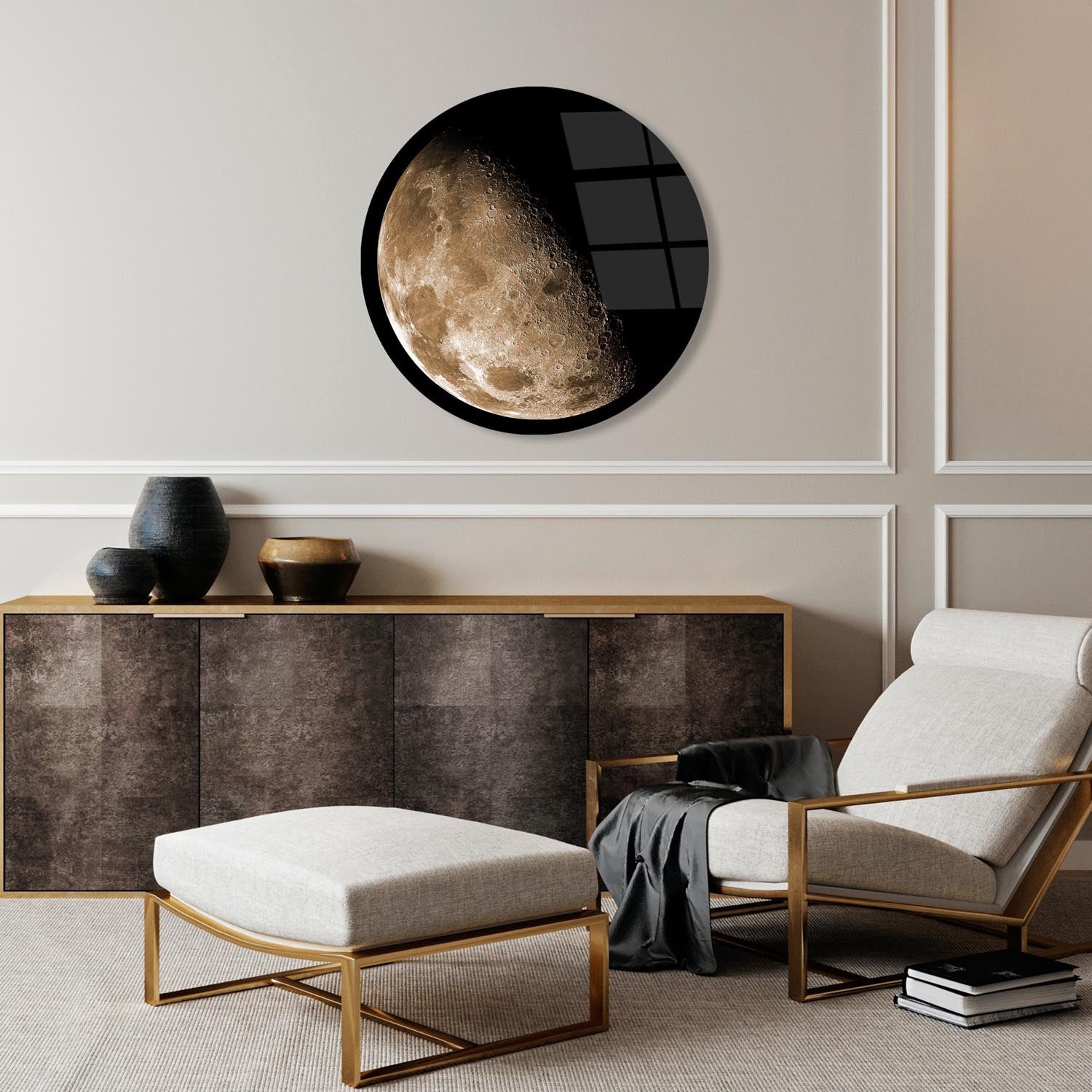 Entdecken Sie das UV-Bild von Wallity: Ein farbenfrohes, gehärtetes Glasgemälde, das jeden Raum mit zeitloser Eleganz und Brillanz bereichert.