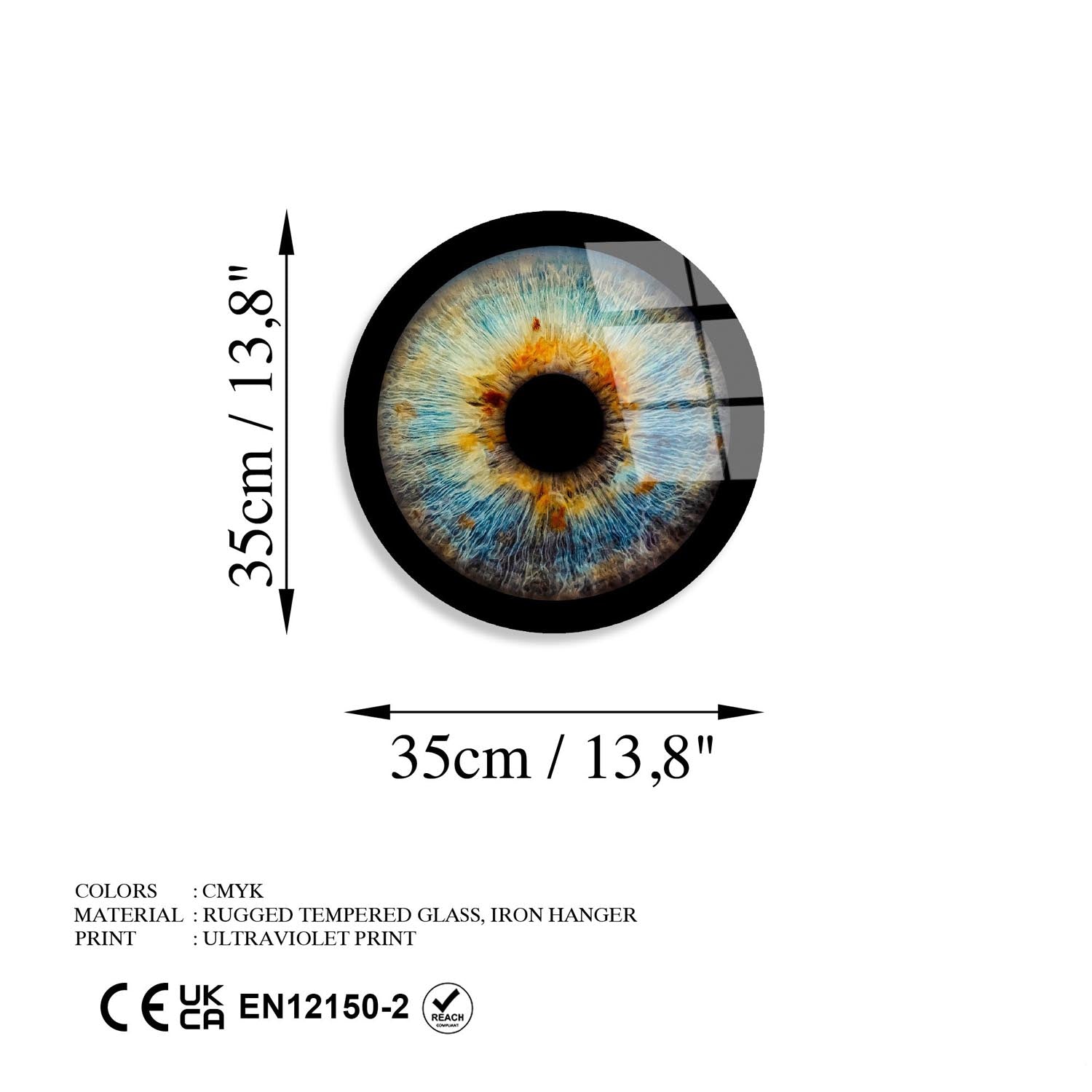 Verleihen Sie Ihrem Raum mit dem mehrfarbigen UV-Bild von Wallity einen Hauch von Eleganz. Bruchsicheres Glas, lebendige Farben und einfache Pflege machen es zum perfekten Wohnaccessoire.