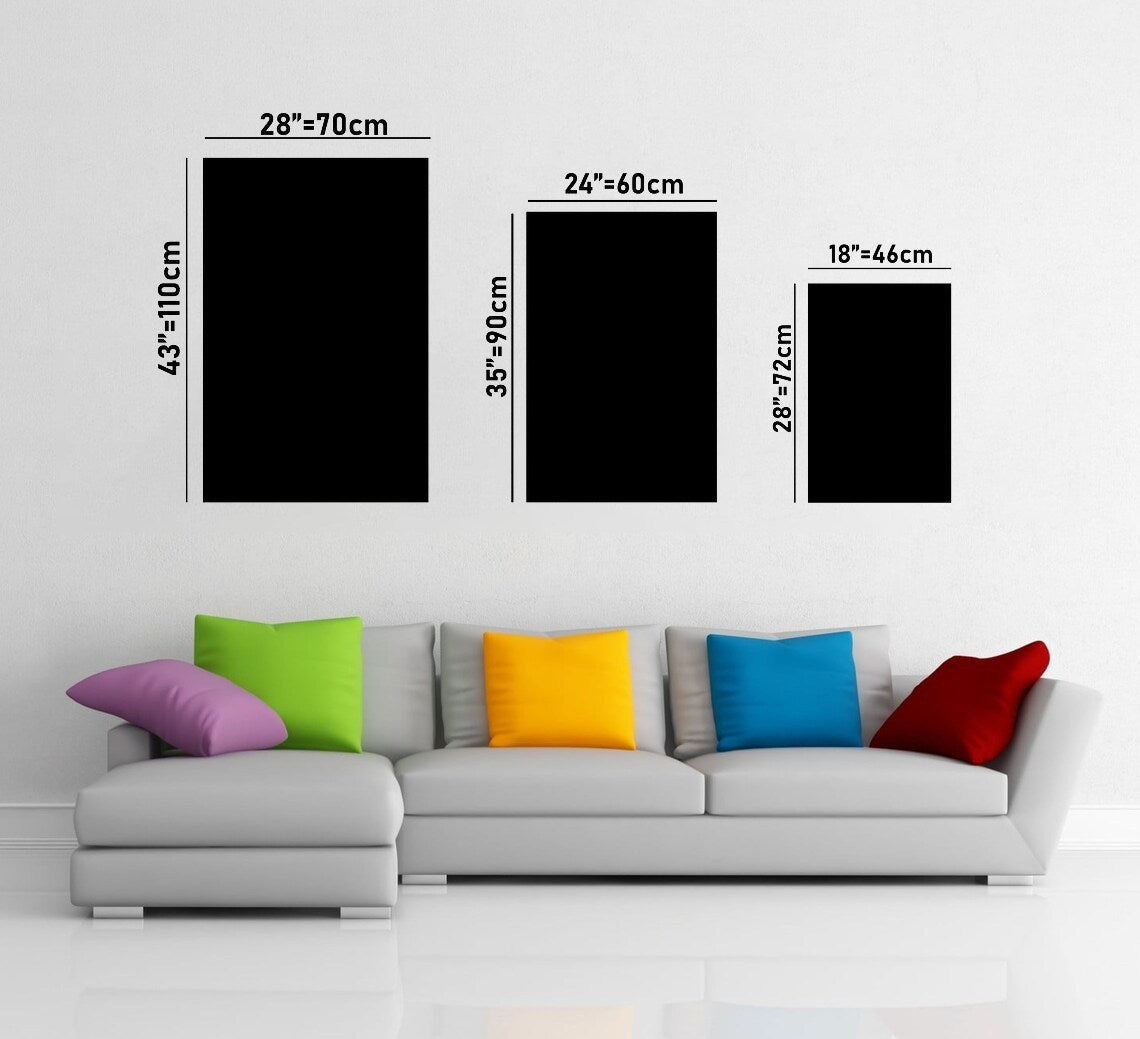 Verleihen Sie Ihrem Zuhause mit dem mehrfarbigen Temperglasbild 536 von Wallity einen Hauch von Eleganz und lebendiger Kunst. Ideal für jeden Raum!