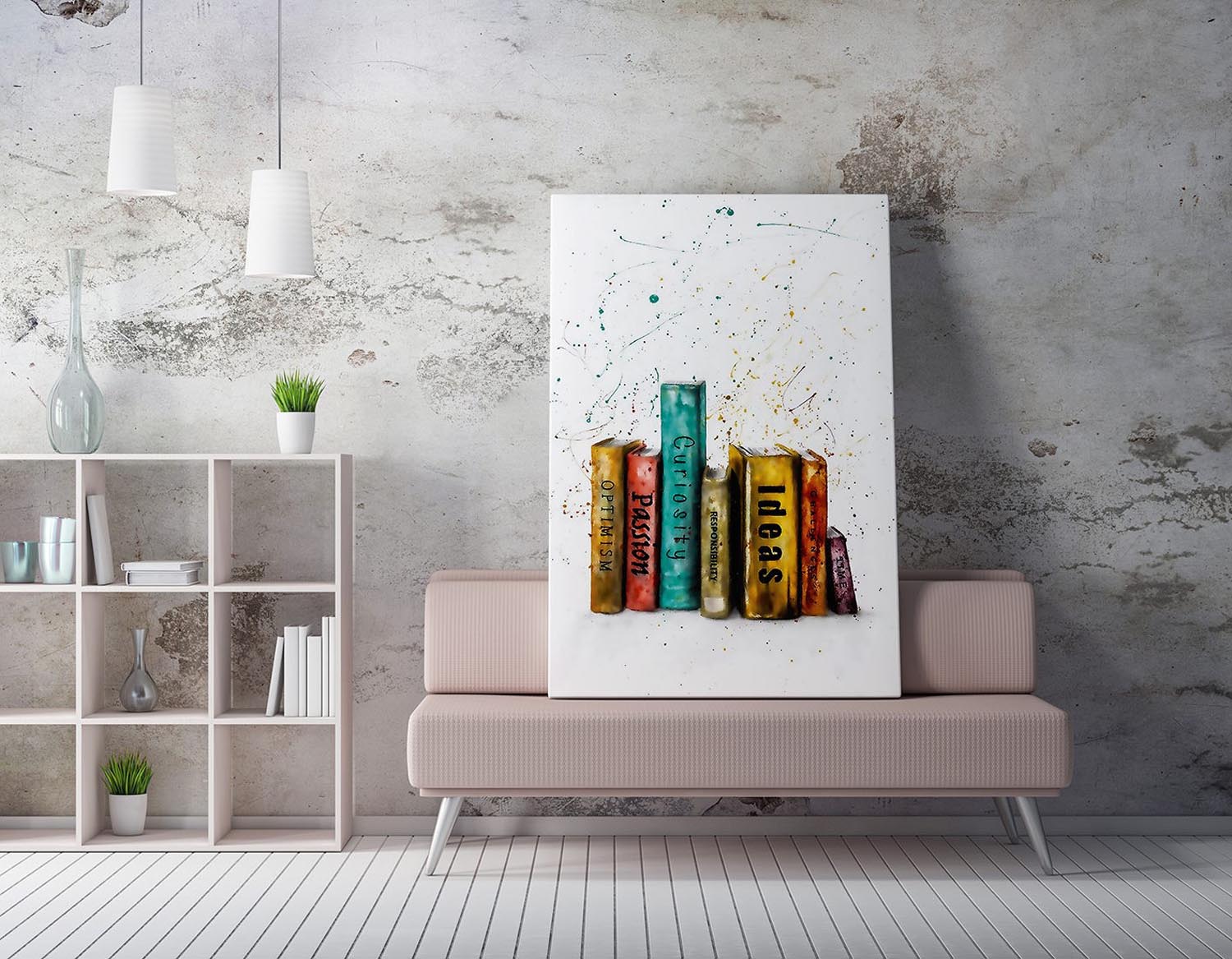 Verleihen Sie Ihrem Raum mit dem mehrfarbigen Leinwandgemälde WY231 (50 x 70) von Wallity eine mysteriöse Note. Ein Kunstwerk, das Emotionen weckt und zum Staunen einlädt.