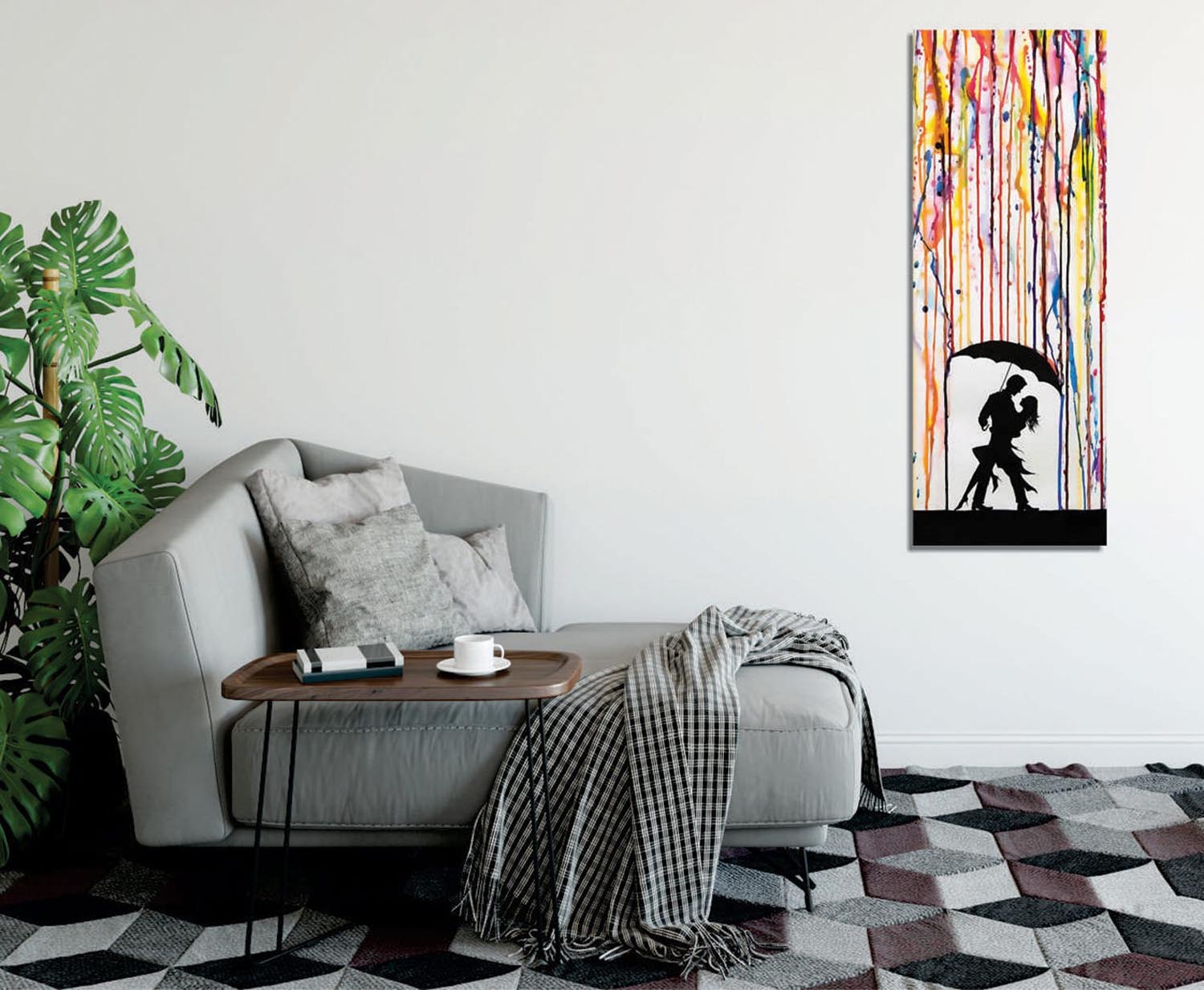 Entdecken Sie das mehrfarbige Leinwandbild PC327 von Wallity – ein emotionales Kunstwerk, das jeden Raum verwandelt und inspiriert.