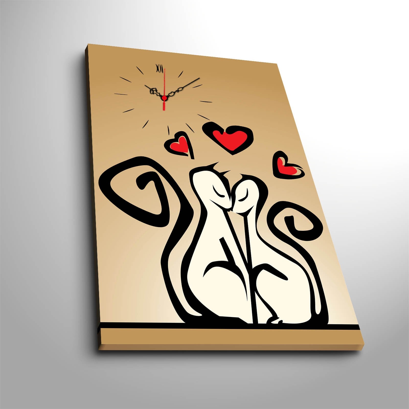 Verleihen Sie Ihrem Raum mit der 5070CS Wanduhr von Wallity einen Hauch von Eleganz. Diese exquisite, mehrfarbige Wanduhr aus Wildleder und Leinwand ist ein stilvolles Highlight für jedes Zuhause.