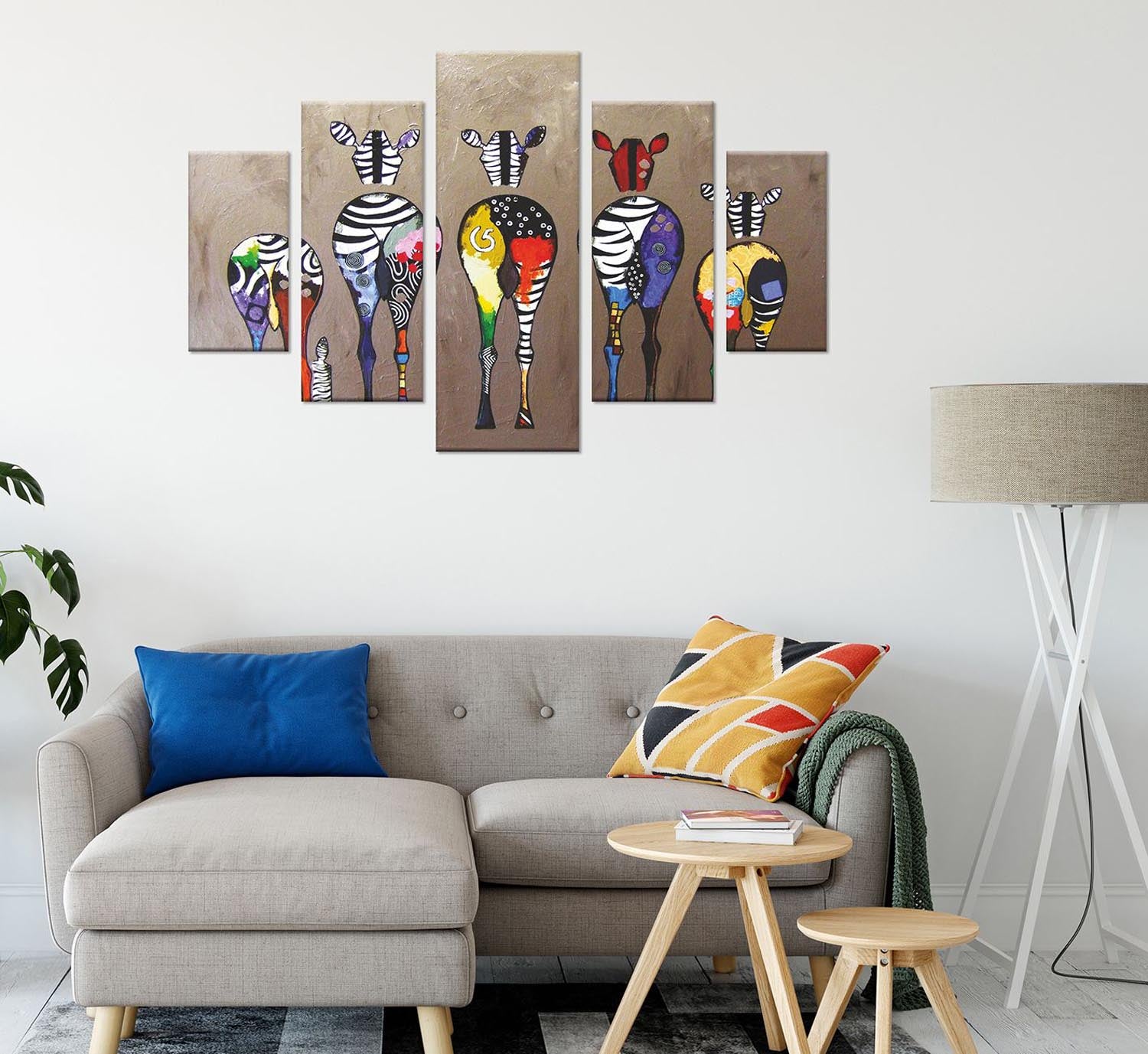 Entdecken Sie das fesselnde 5-teilige MDF-Gemälde ST283 von Wallity. Ein Meisterwerk, das Farbe und Kreativität in Ihr Zuhause bringt.