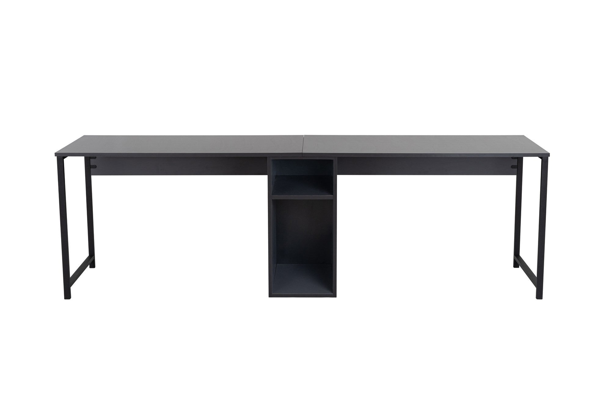 Twin Study Desk - Anthracite, Black in Anthrazit Schwarz präsentiert im Onlineshop von KAQTU Design AG. Schreibtisch ist von Nordure