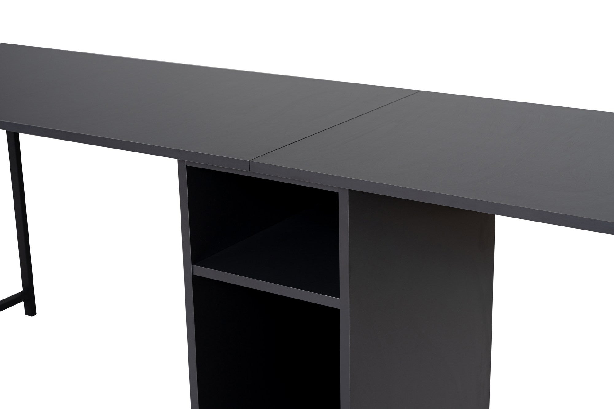 Gestalten Sie Ihr Arbeitsumfeld neu mit dem Twin Study Desk von Nordure in modernem Anthrazit Schwarz. Funktionalität trifft auf elegantes Design.
