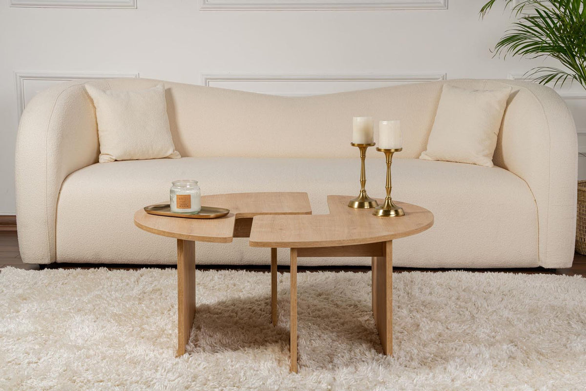 Moira Sofatisch - Eiche in Eiche präsentiert im Onlineshop von KAQTU Design AG. Couchtisch ist von Nordure