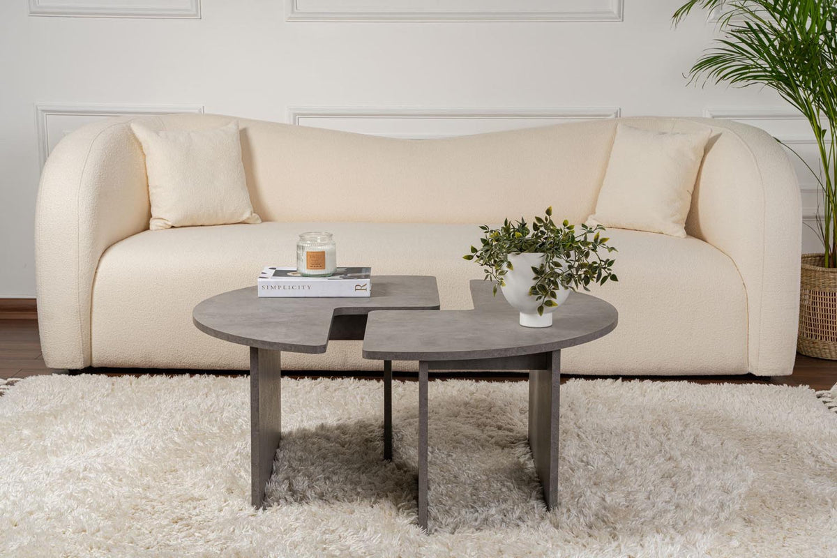 Moira Sofatisch - Beton Grau in Beton Grau präsentiert im Onlineshop von KAQTU Design AG. Couchtisch ist von Nordure