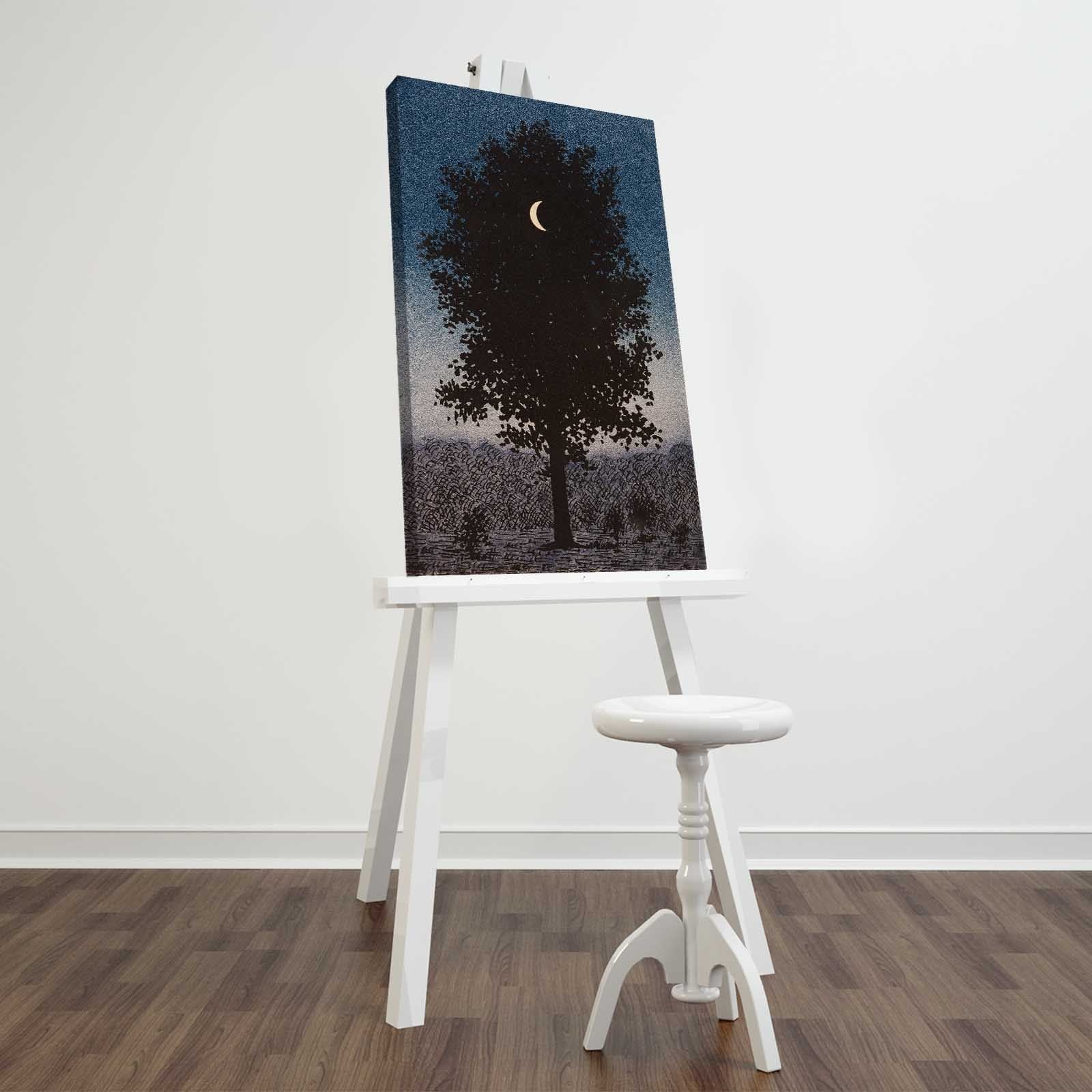 Entdecken Sie das fesselnde FAMOUSART-039 von Wallity, ein Meisterwerk von René Magritte. Dieses luxuriöse Leinwandbild verwandelt jeden Raum mit seiner surrealen Schönheit und hochwertigen Wildleder-Oberfläche.