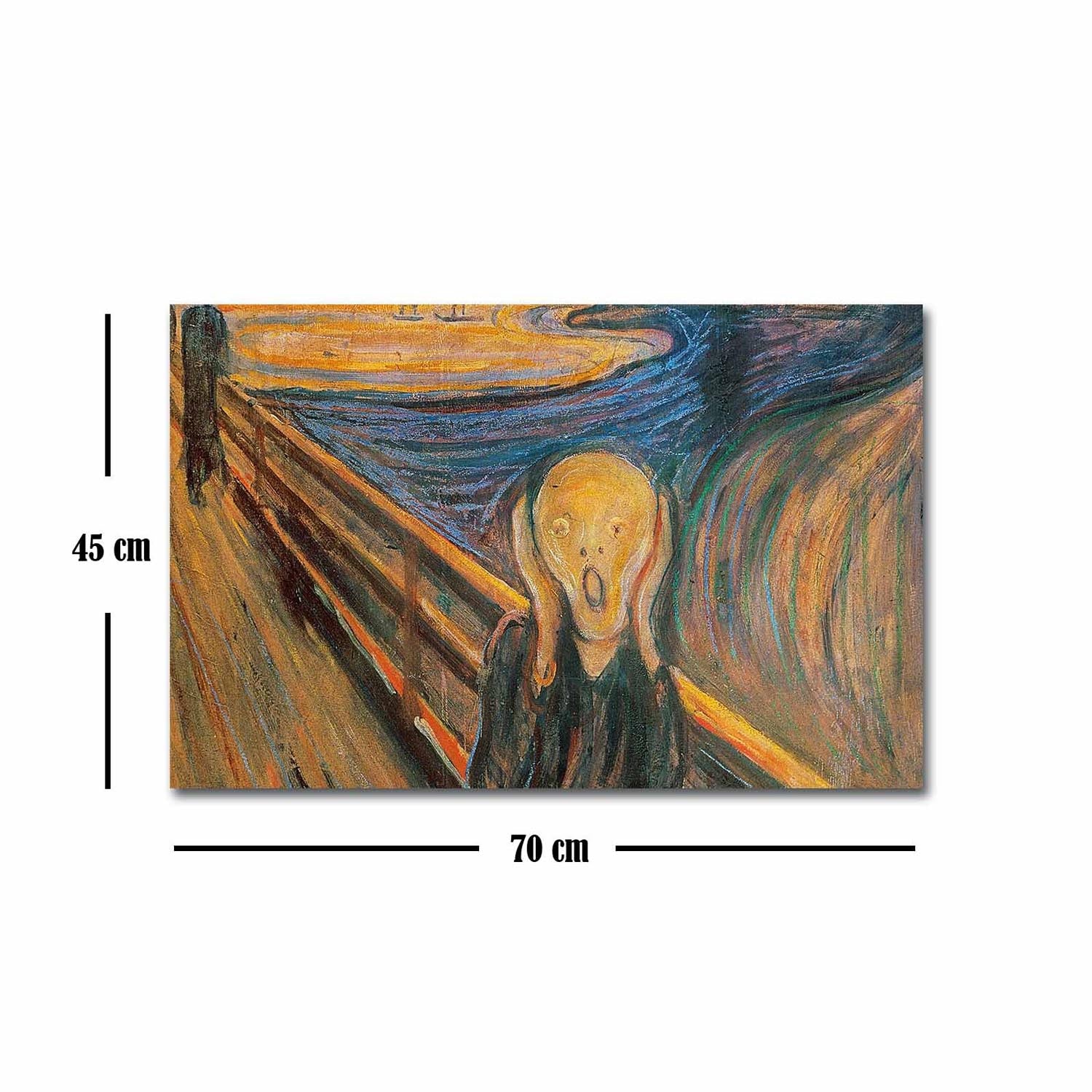 Verleihen Sie Ihrem Raum mit dem FAMOUSART Bild von Edvard Munch eine künstlerische Note. Hochwertige Wildleder-Leinwand bringt Emotionen und Eleganz.