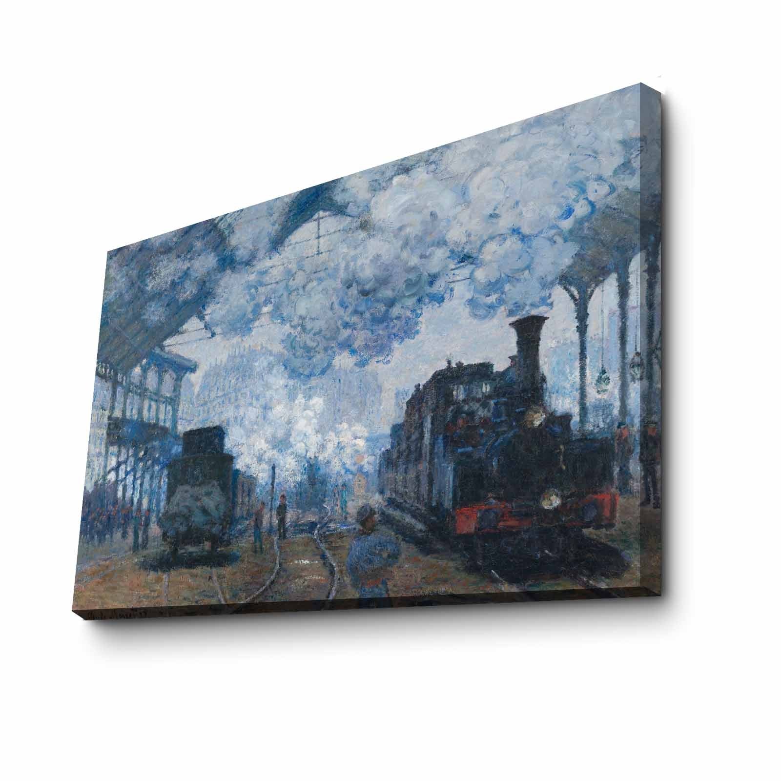 Bringen Sie mit Monets Meisterwerk "Ankunft des Zuges in der Normandie" lebendige Farben und impressionistische Eleganz in Ihr Zuhause.