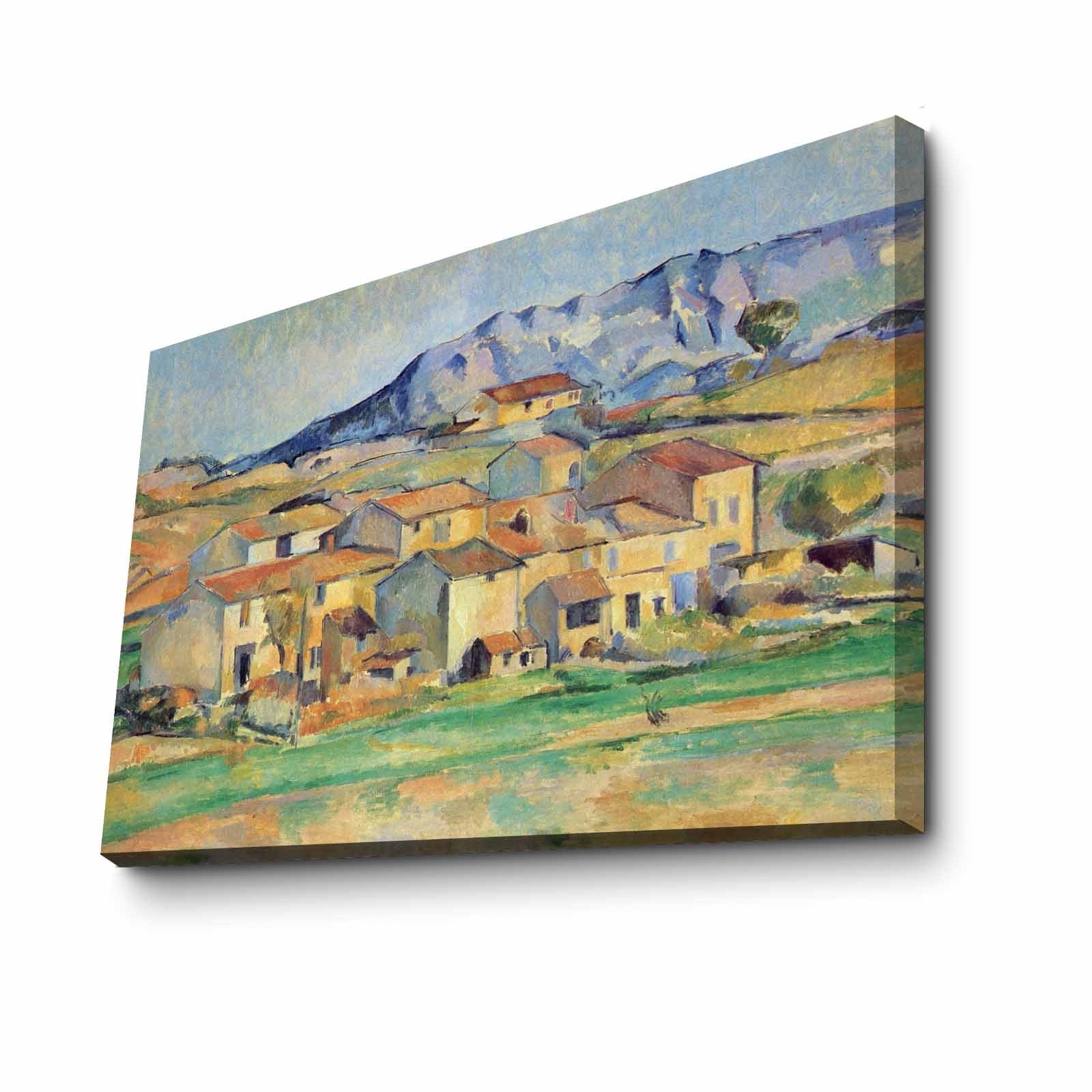 Bringen Sie mit Paul Cézannes "Hamlet bei Payennet" zeitlose Eleganz in Ihr Zuhause. Exquisite Wildleder-Leinwand, 70x100 cm.