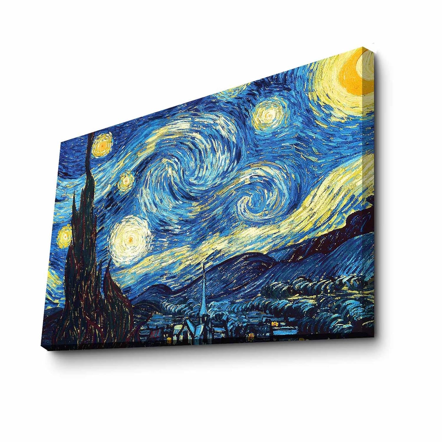 Bringen Sie mit Van Goghs "Sternennacht" auf Leinwand faszinierende Farben und emotionale Tiefe in Ihr Zuhause. Ein zeitloses Meisterwerk!