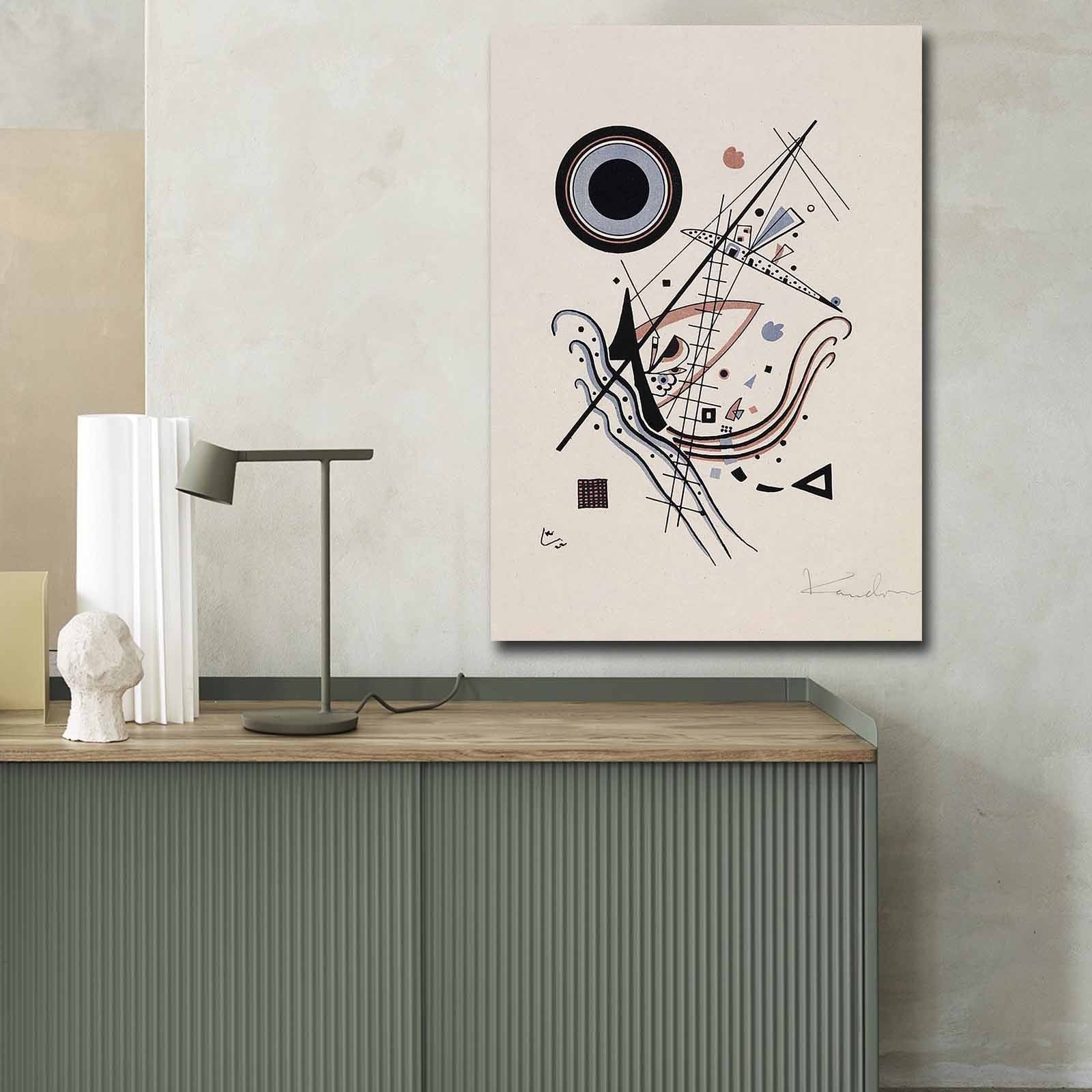 Entdecken Sie das beeindruckende Kandinsky Leinwandbild von Wallity. Bringen Sie Farbe und Eleganz in Ihr Zuhause mit diesem 70x100 cm Kunstwerk.