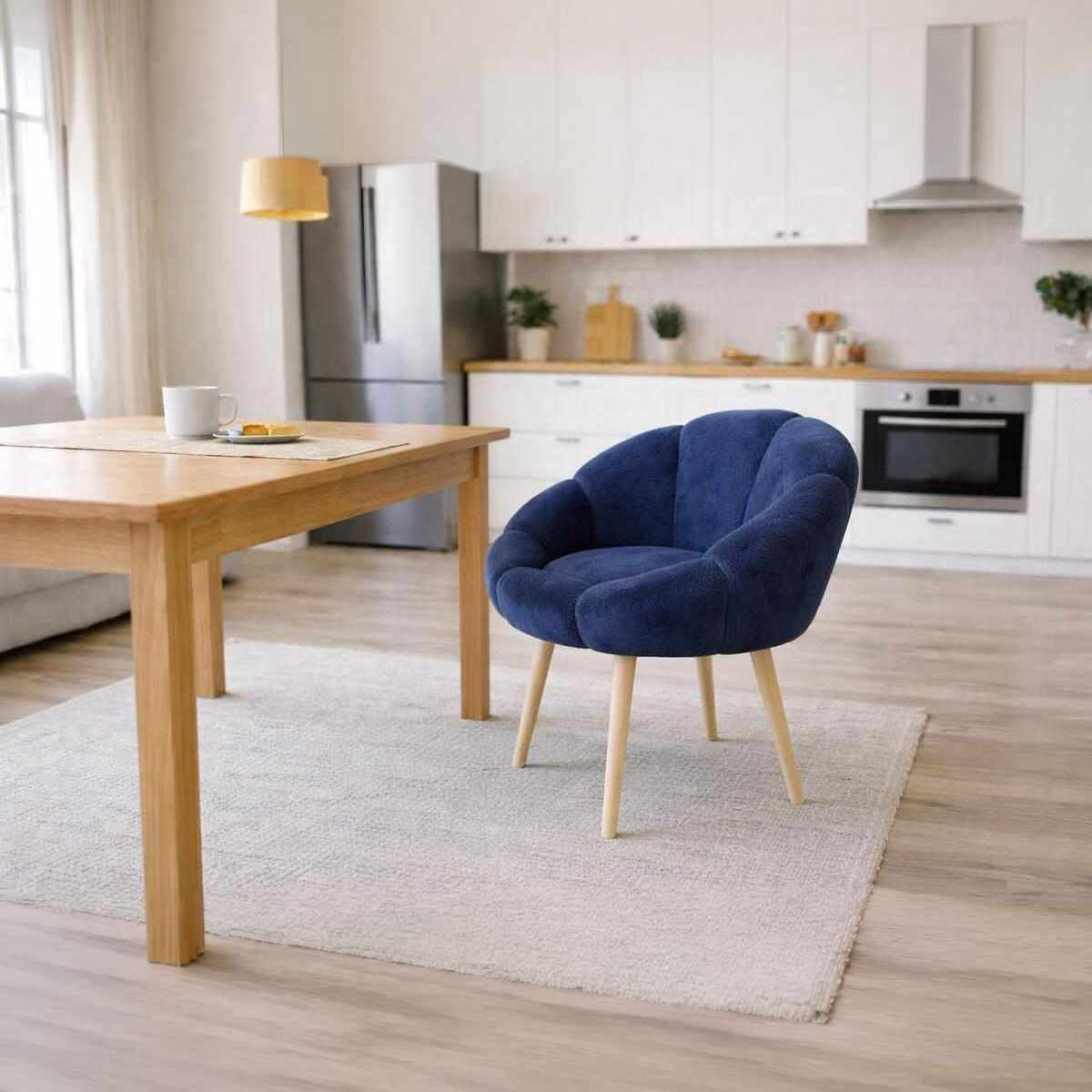Ohrensessel Papatya in Anthrazit von Hanah Home mit Wellsoft-Stoffbezug, Esche-Beinen und geschwungener Rückenlehne, Wing-Chair-Form.
