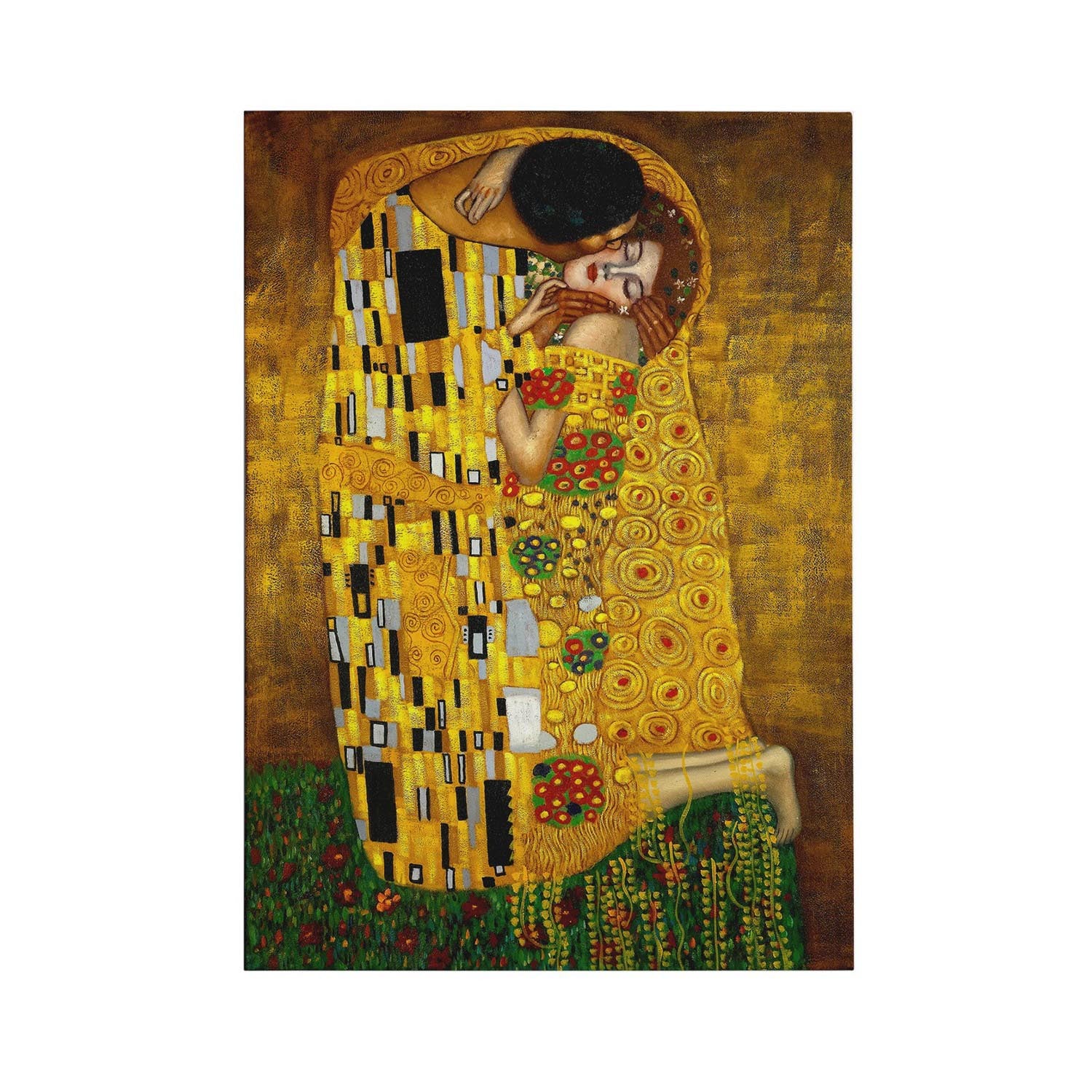 Verleihen Sie Ihrem Raum mit dem WY94 Leinwandbild (50 x 70) von Wallity einen Hauch von Gustav Klimts zeitloser Kunst und lebendigen Farben!