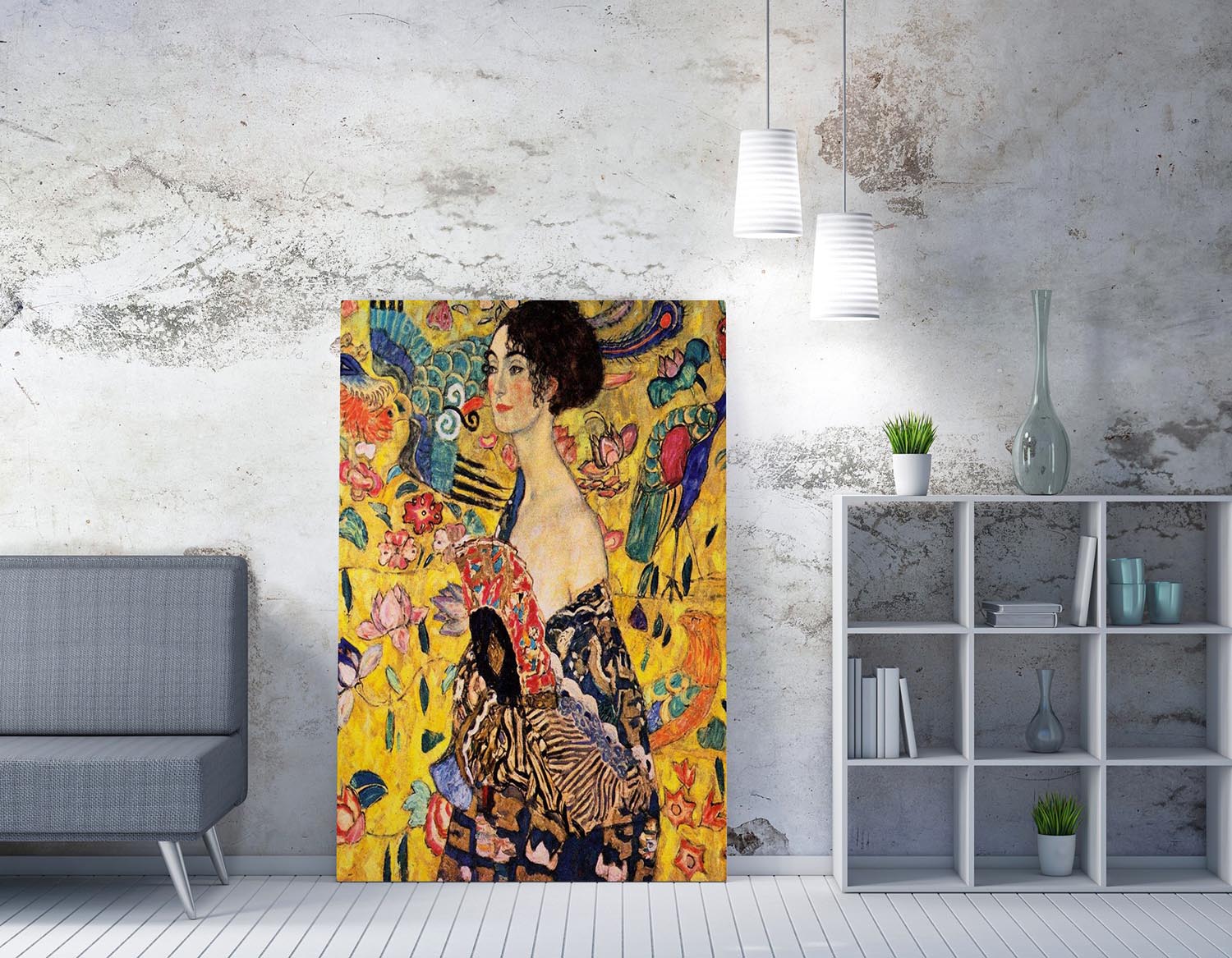 Verleihen Sie Ihrem Raum mit dem WY88 (70 x 100) Leinwandbild von Wallity einen Hauch von Gustav Klimts zeitloser Kunst. Ein Blickfang für jedes Zuhause!