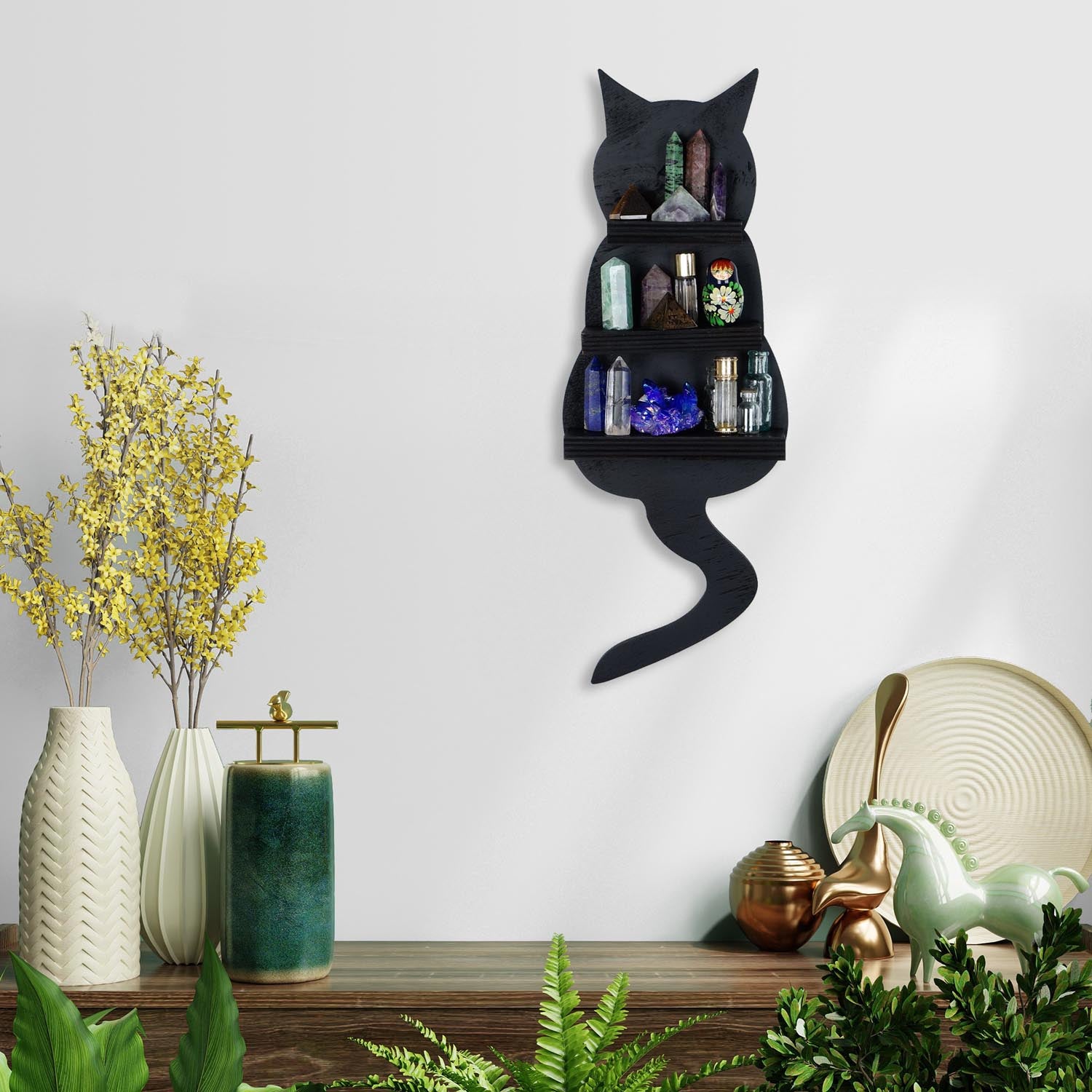 Verleihen Sie Ihrem Zuhause mit der MEH134 Wanddeko von Wallity in edlem Schwarz einen stilvollen Akzent. Aus feinstem Holz gefertigt, beeindruckt dieses kunstvolle Stück durch seine präzise Laserschnitt-Technik und wird zum Blickfang in jedem Raum.