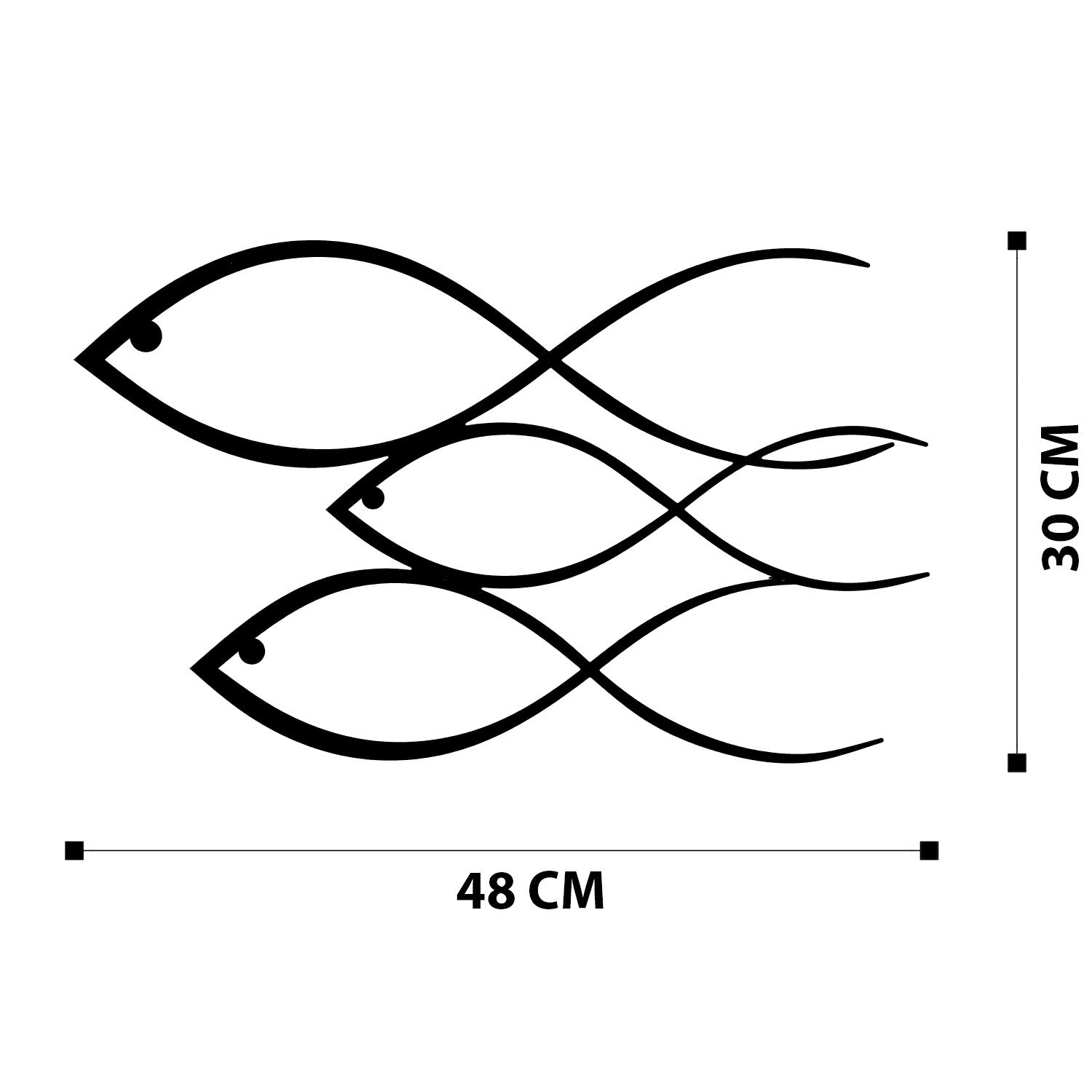 Entdecken Sie die stilvolle Fish Wanddeko von Wallity in Schwarz. Hochwertige Metallverarbeitung und elegantes Design für jeden Raum.