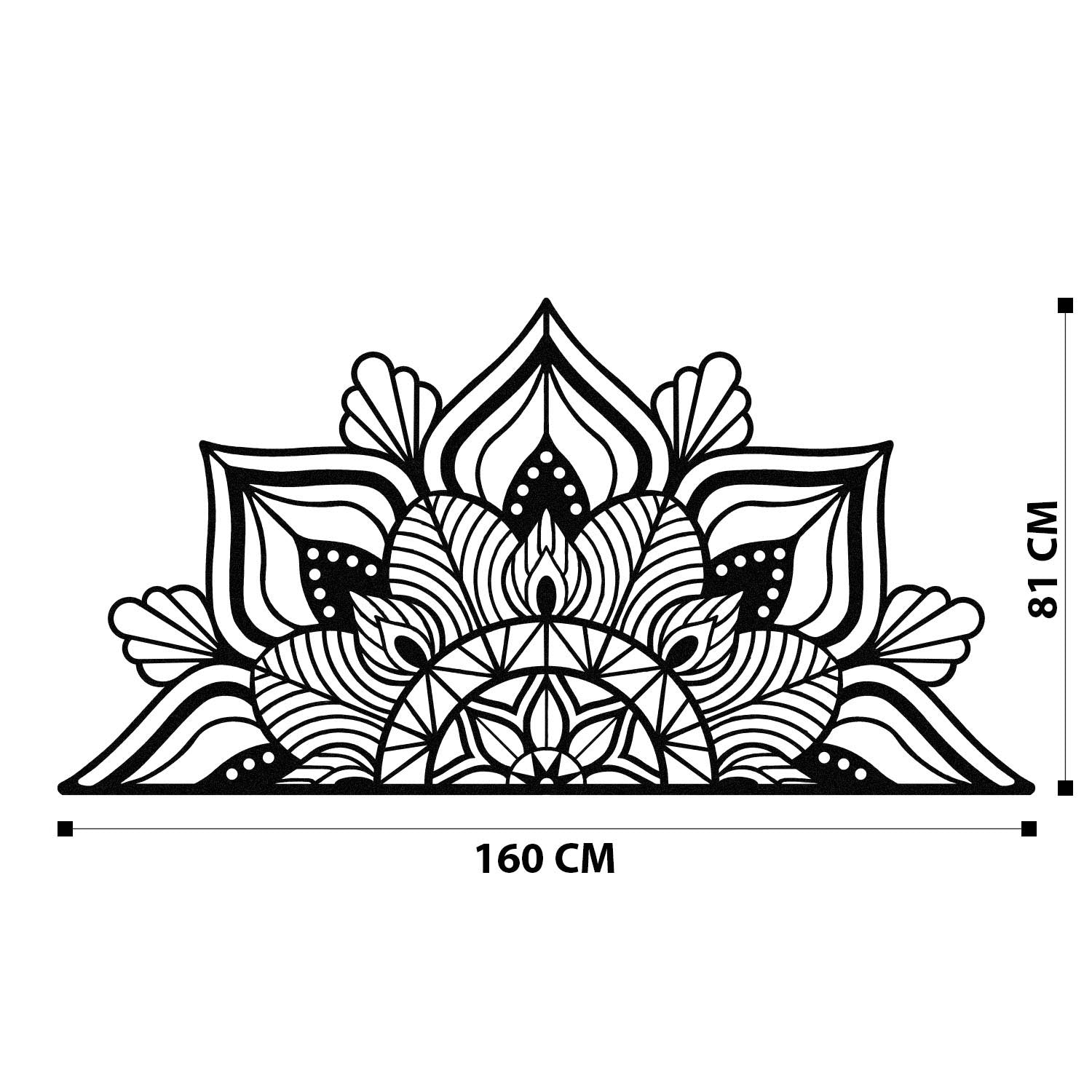 Verleihen Sie Ihrem Raum mit der Berceste Wanddeko von Wallity einen Hauch von Eleganz. Dieses beeindruckende schwarze Metall-Accessoire ist ein echter Blickfang!