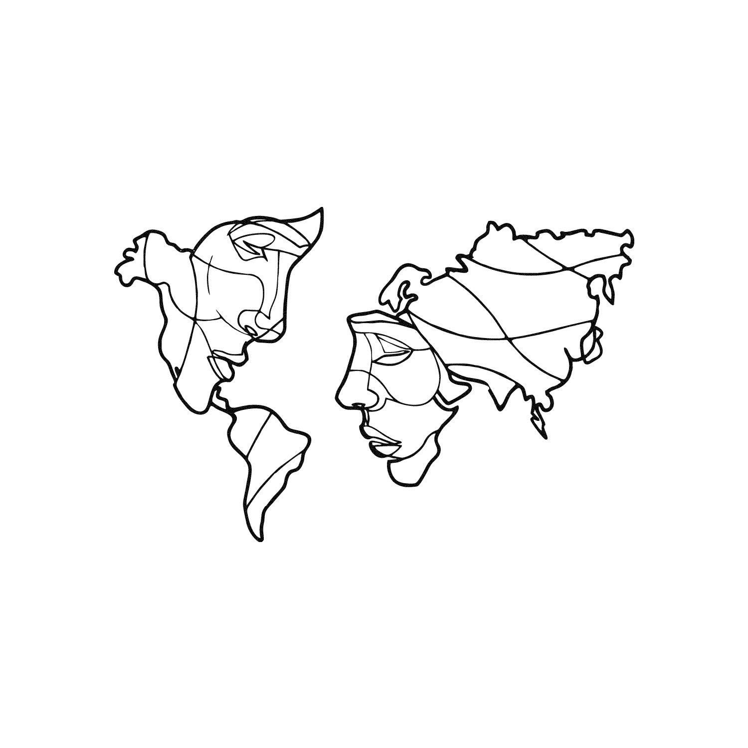 Suret Two in Schwarz präsentiert im Onlineshop von KAQTU Design AG. Wanddeko ist von Wallity