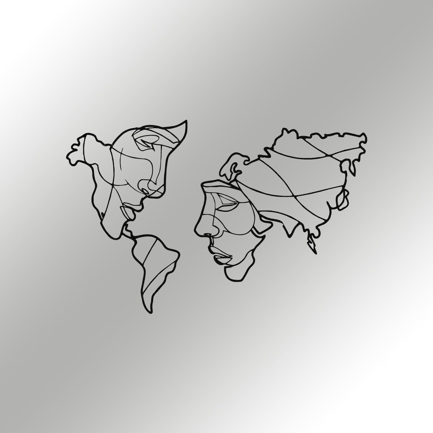 Verleihen Sie Ihrem Zuhause mit der Suret Two Wanddeko von Wallity in Schwarz einen Hauch von Raffinesse und Stil. Ein elegantes Metallkunstwerk, das begeistert!