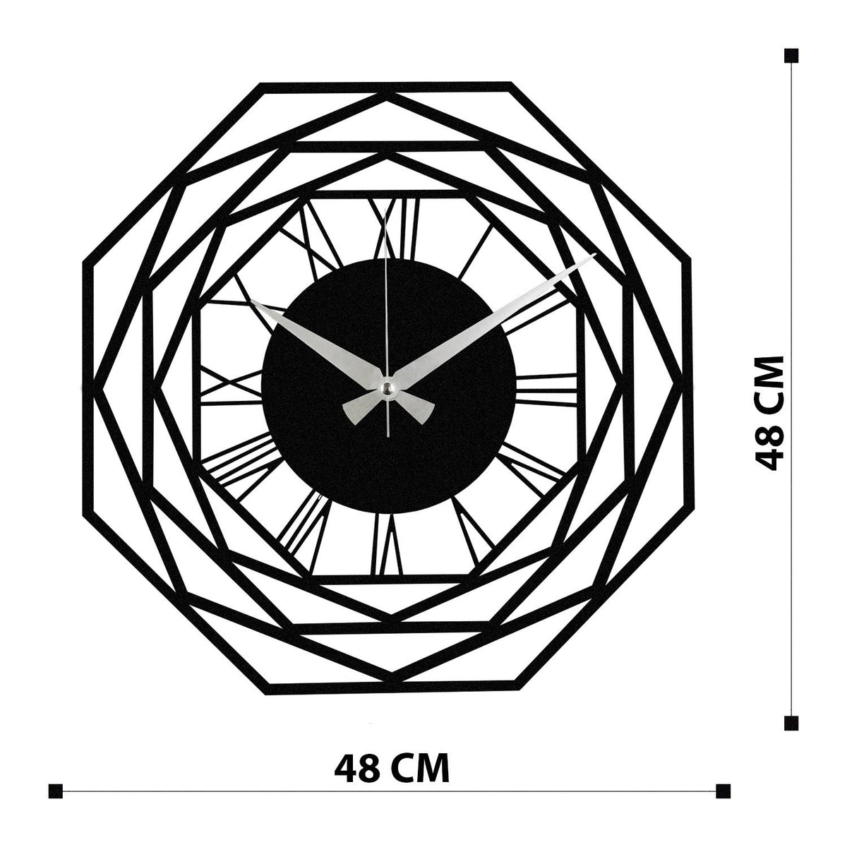 Enzoclock Wanduhr - Schwarz in Schwarz präsentiert im Onlineshop von KAQTU Design AG. Wanduhr ist von Wallity